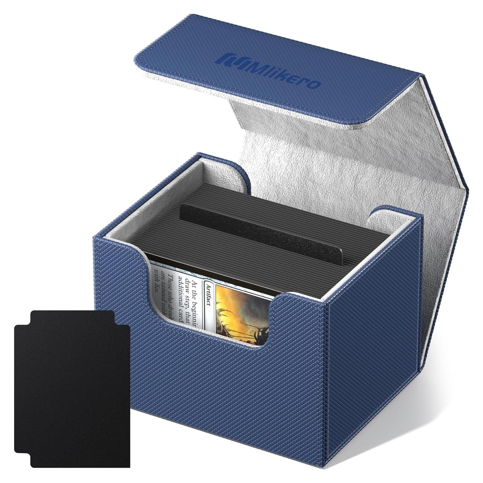 Caja de Barajas Mlikero Azul para 100+ Cartas TCG