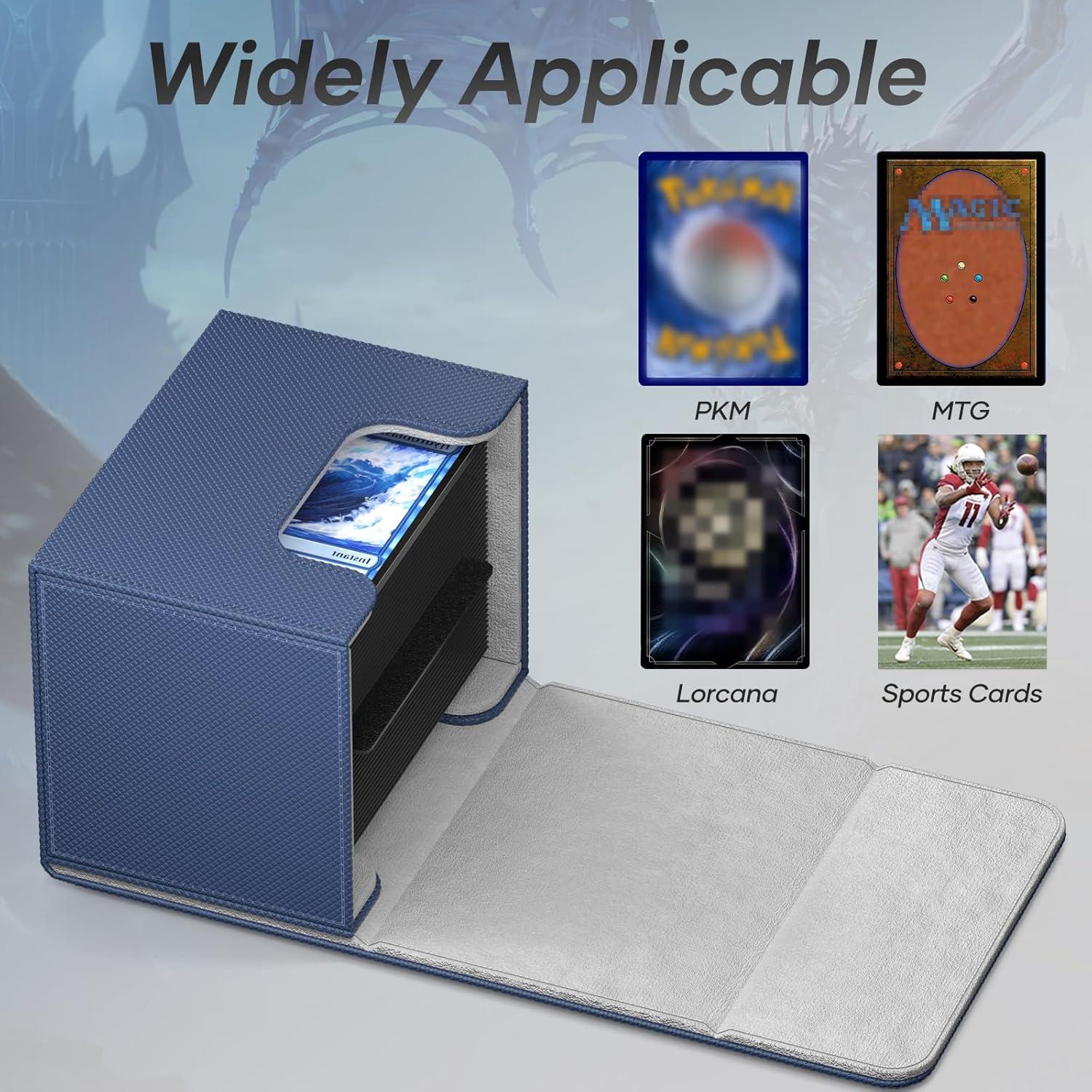 Caja de Barajas Mlikero Azul para 100+ Cartas TCG