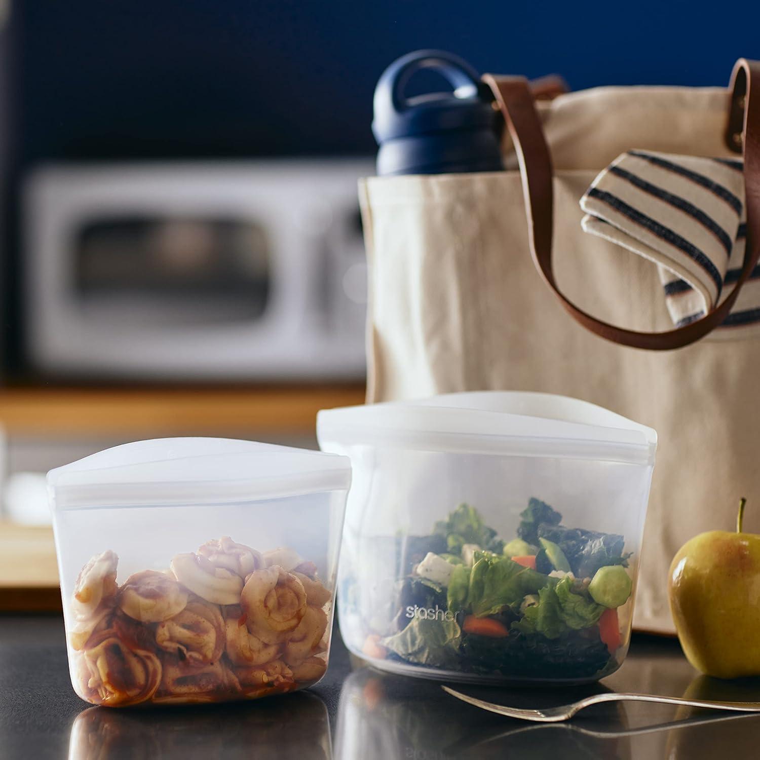 Bolsa de Almacenamiento de Silicona Stasher 4 Tazas - Paquete de 2