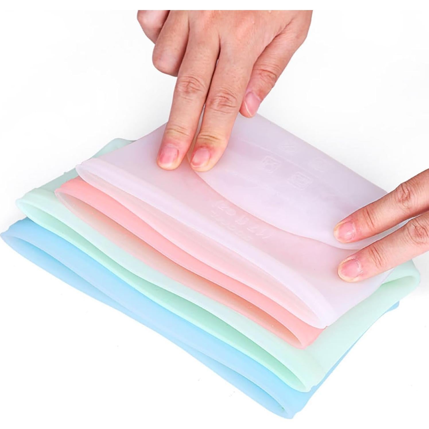 Bolsa de Almacenamiento de Alimentos UDIYO 500ml Silicona Rosa