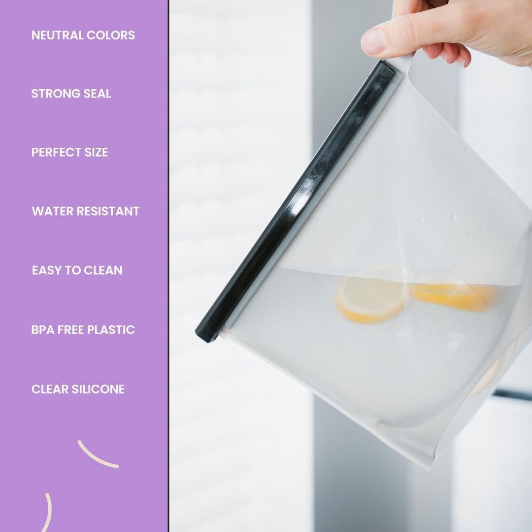 Bolsas de Almacenamiento de Silicona Reutilizables Knivi - 4 Pzas