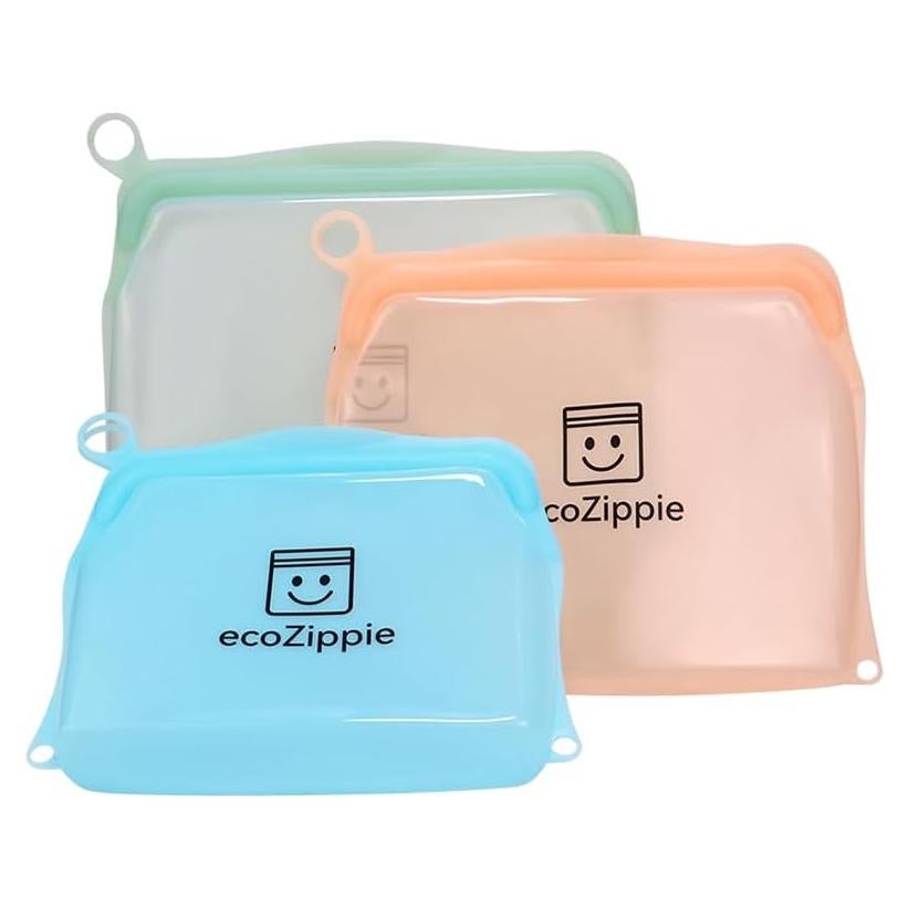 Bolsas de Almacenamiento de Silicona Reutilizables ecoZippie 3-Pack