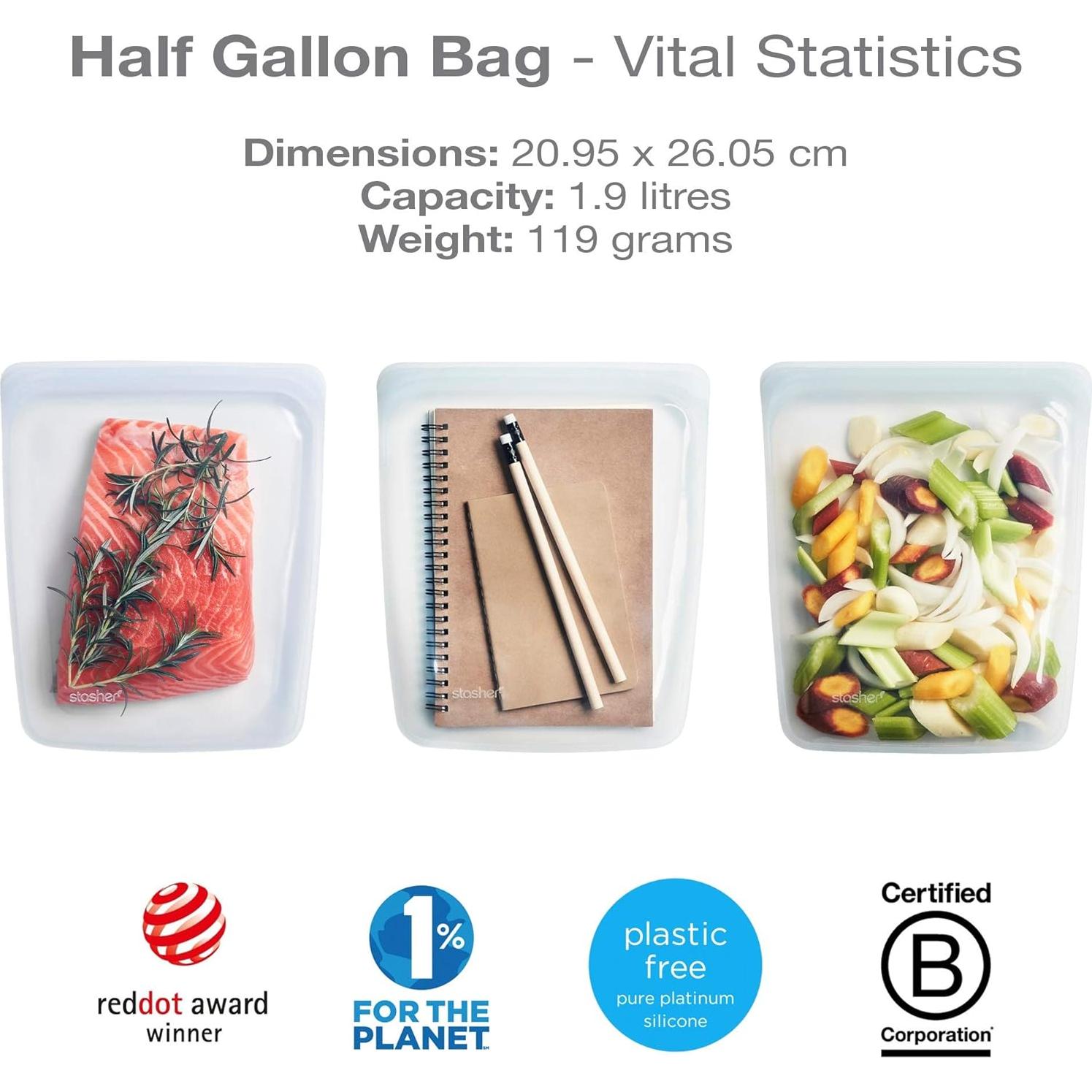 Bolsa de Silicona Reutilizable Stasher Stsb03 1.81 kg Transparente