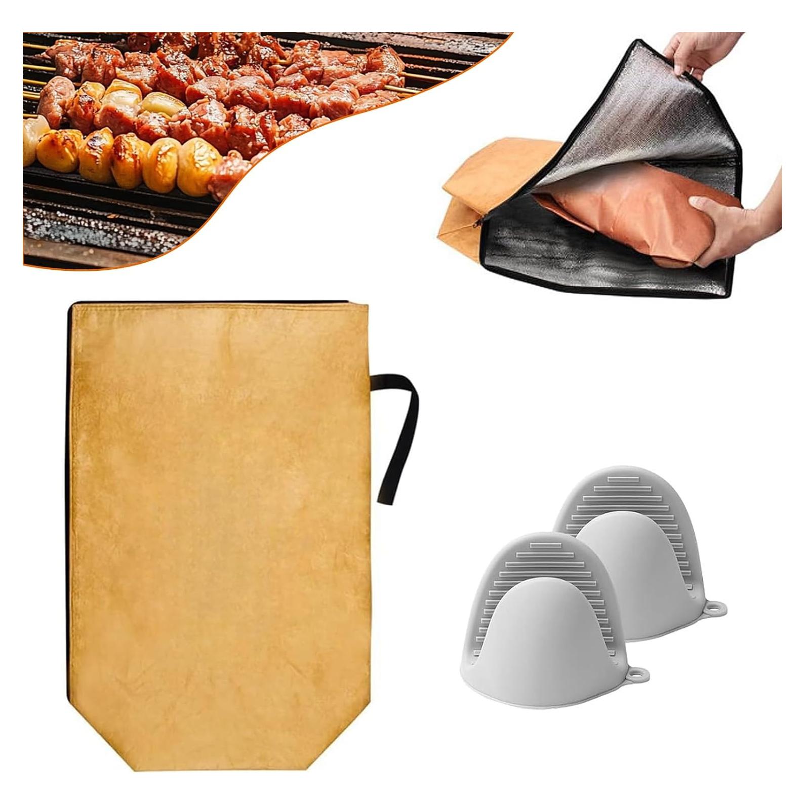 Manta BBQ ReignSword 54cm con 2 Guantes Silicona Aislante