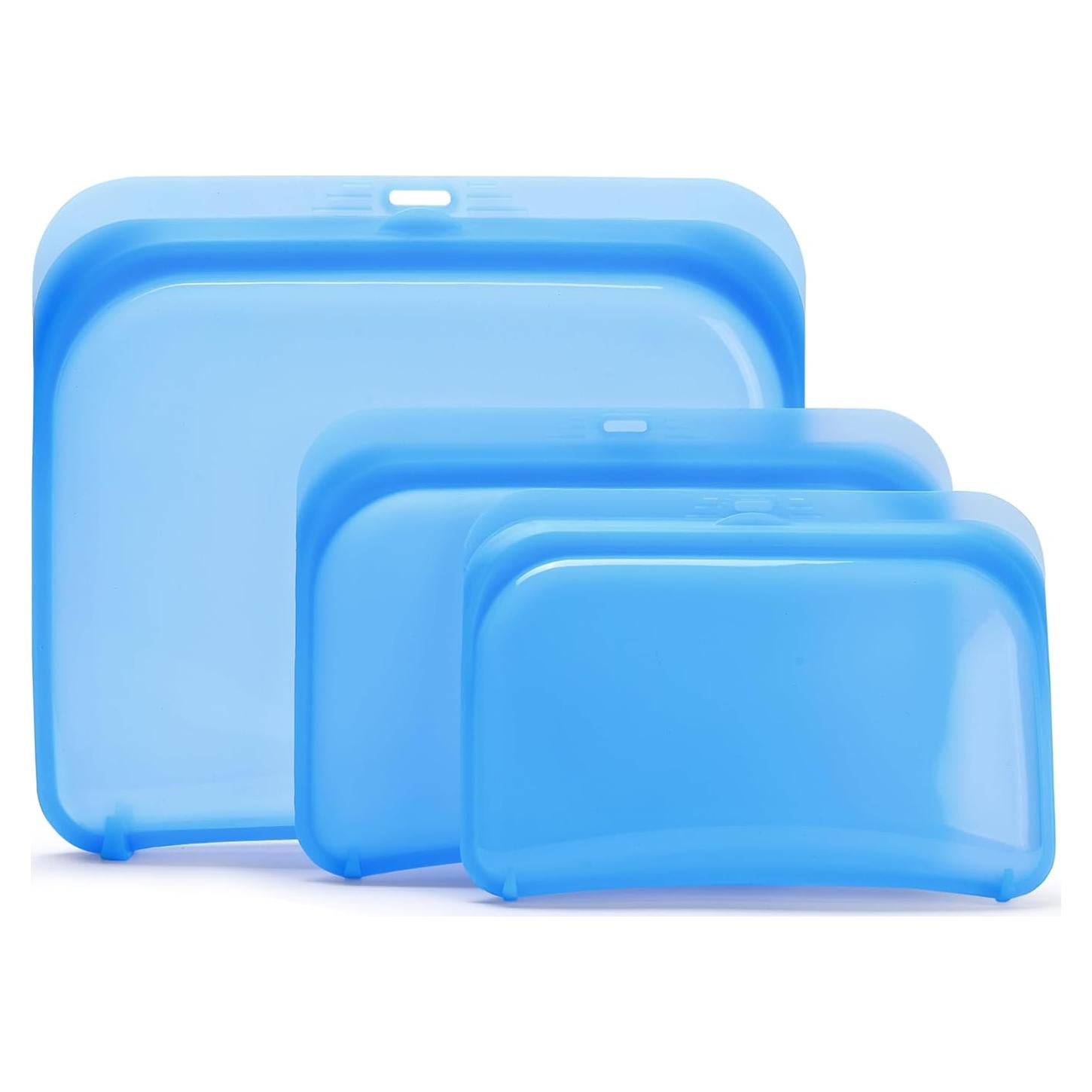 Bolsas de Almacenamiento de Silicona Dorence 3 Unidades Azul Claro