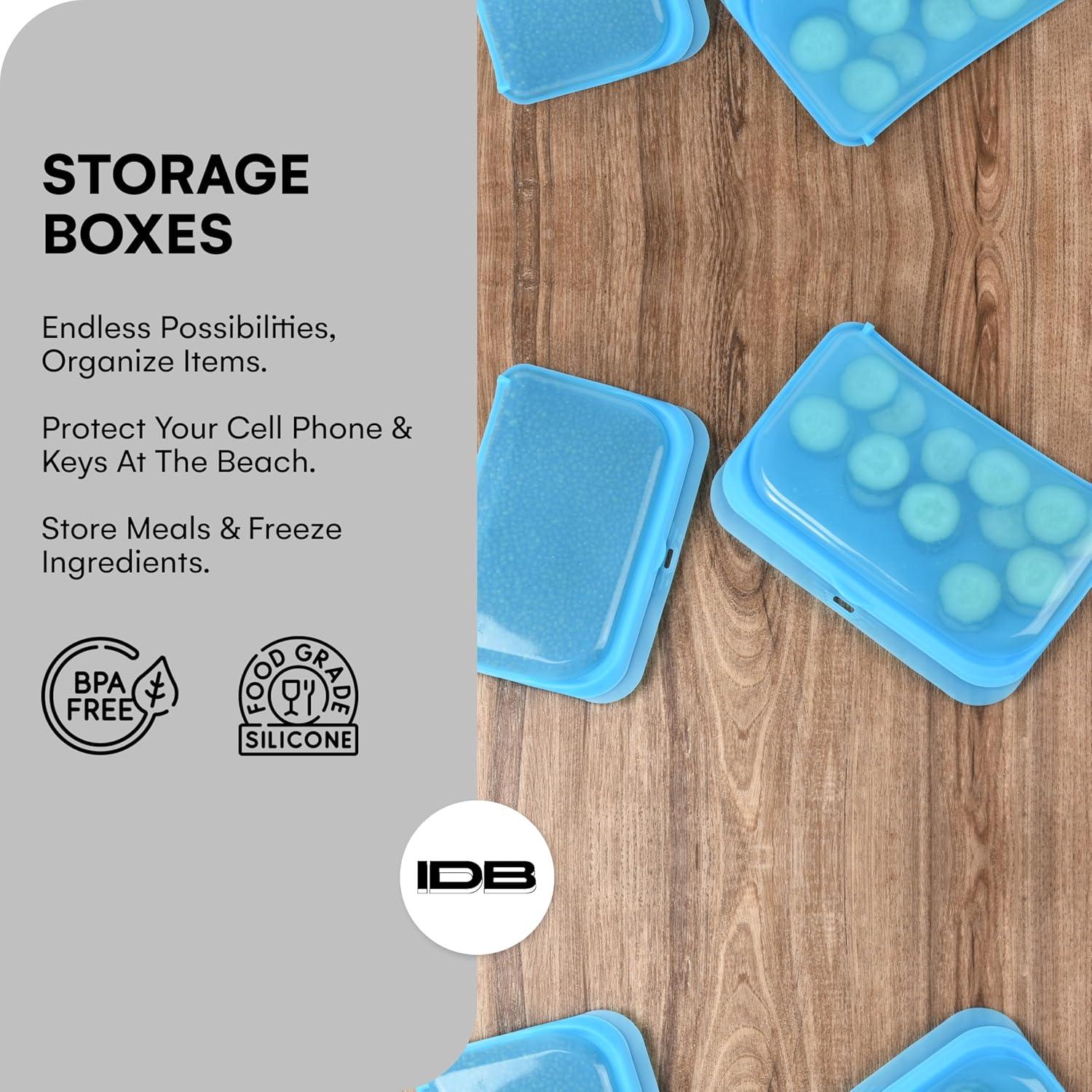 Bolsas de Almacenamiento de Silicona Dorence 3 Unidades Azul Claro