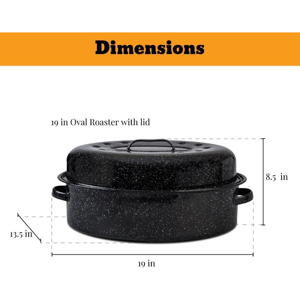 Juego de Asador Ovalado 50.5 cm Granite Ware 10 Piezas