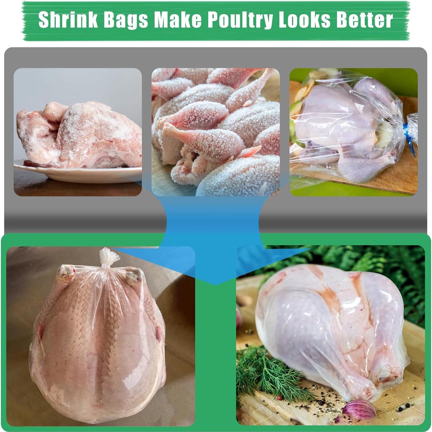 Bolsas de Encogimiento Térmico Hoqqf 33x46 cm Sin BPA - 50 Paquetes