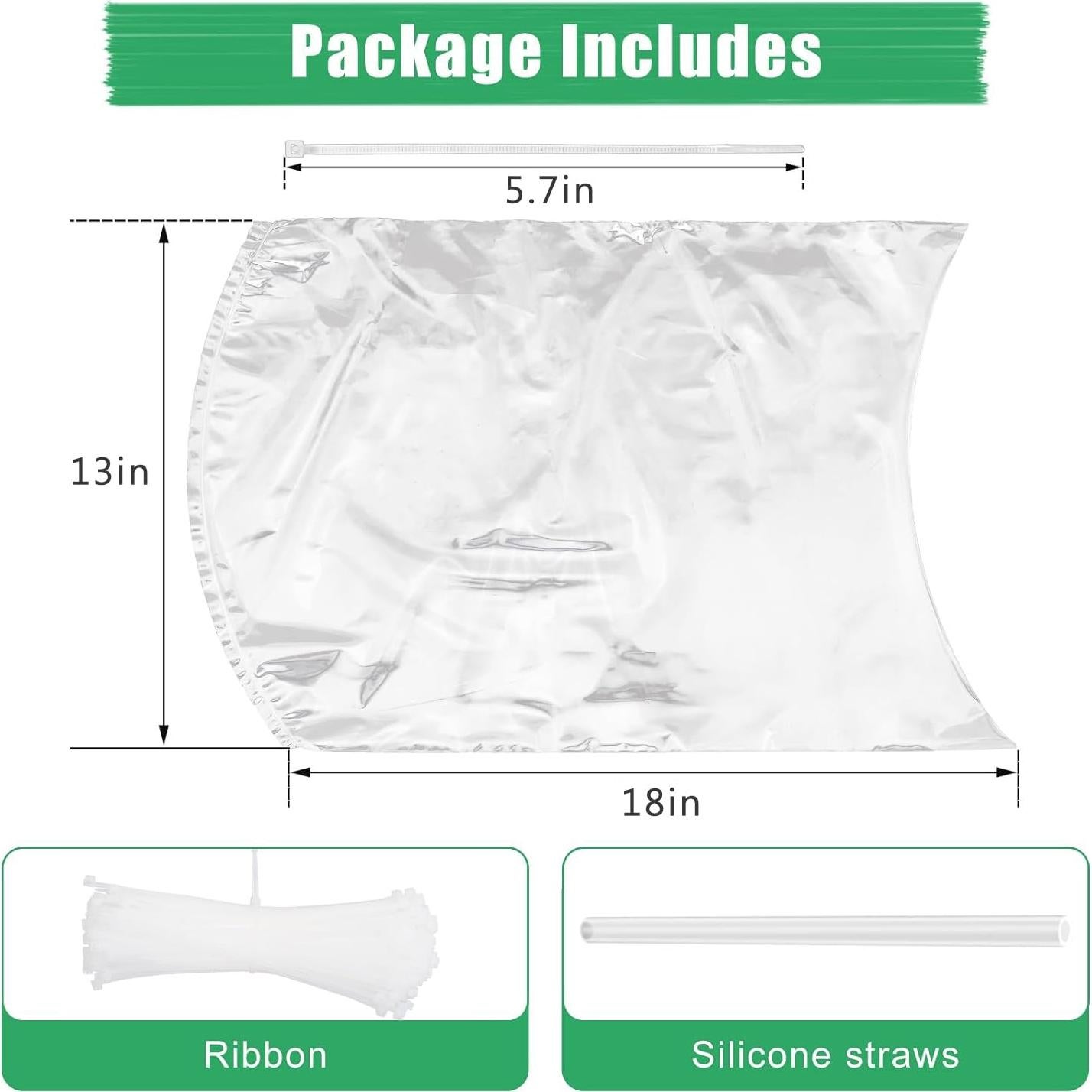 Bolsas de Encogimiento Térmico Hoqqf 33x46 cm Sin BPA - 50 Paquetes