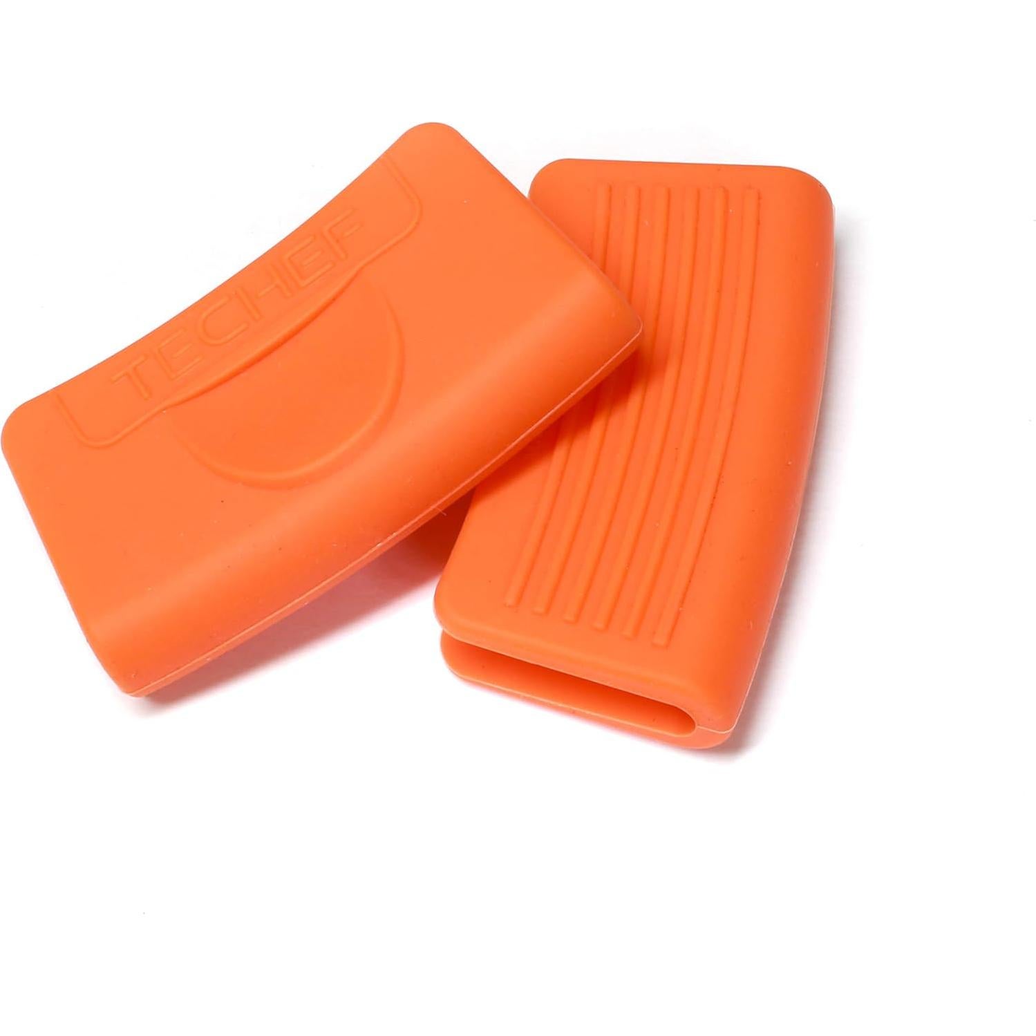Agarraderas de Silicona TECHF - Set de 2 Naranjas