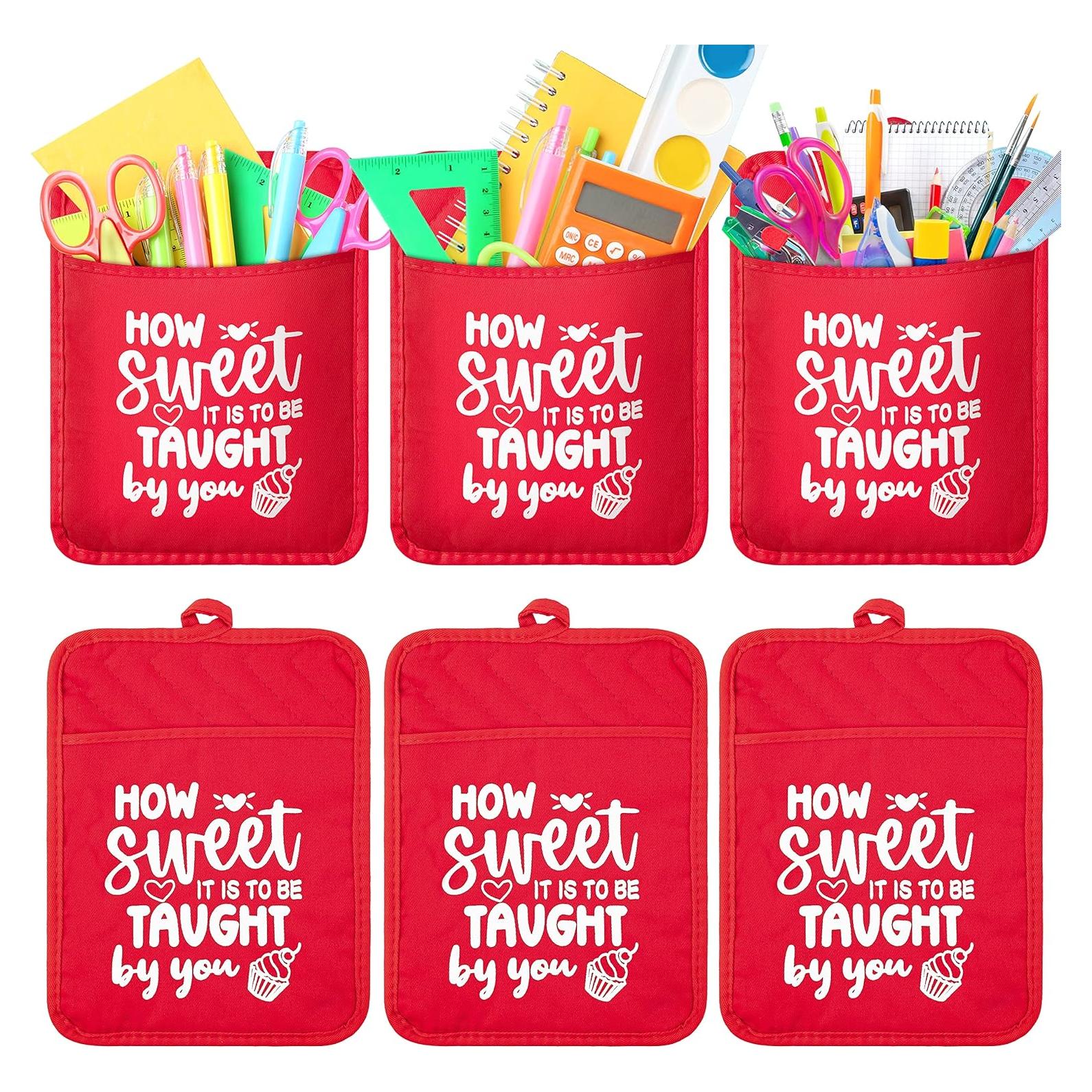 Juego de Agarradores de Olla R CABALLO 6 Piezas Algodón Rojo