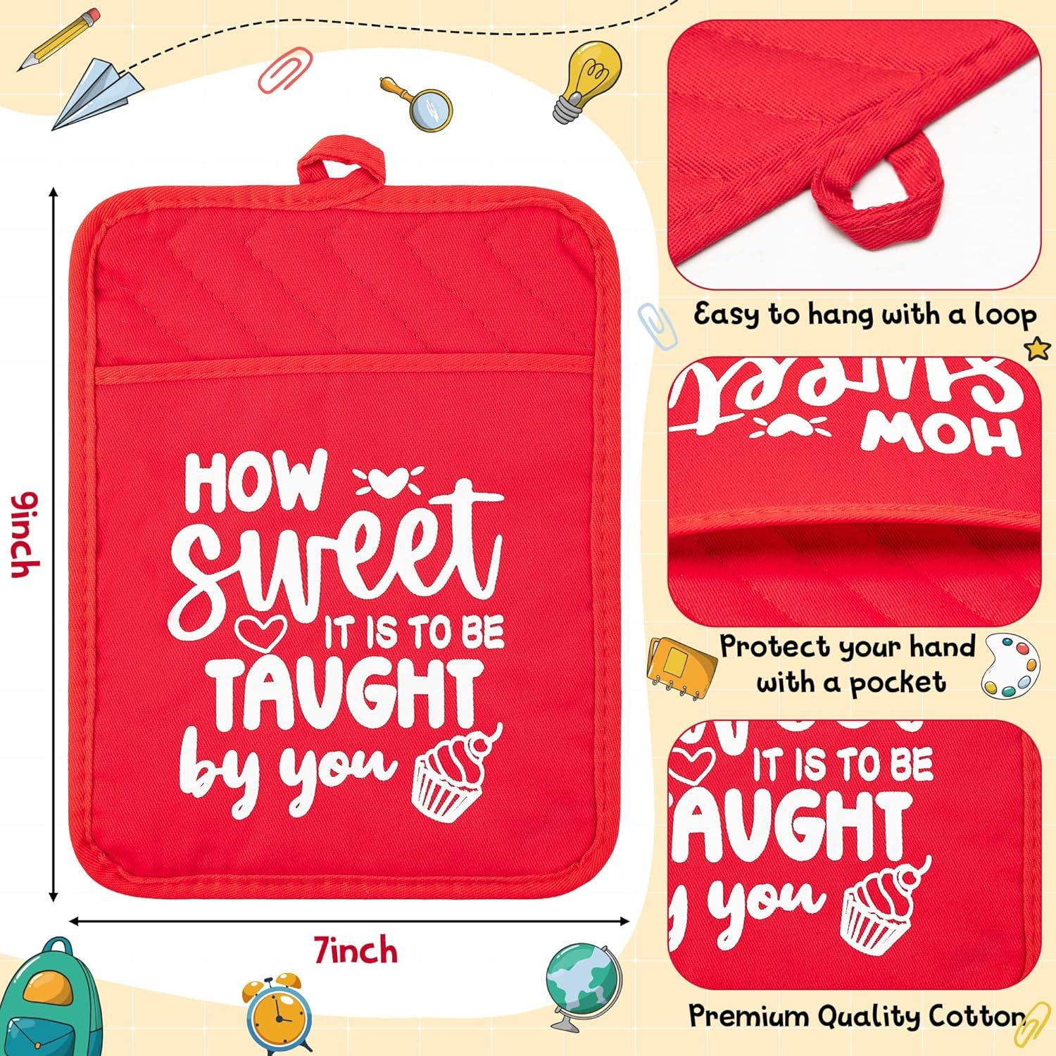 Juego de Agarradores de Olla R CABALLO 6 Piezas Algodón Rojo