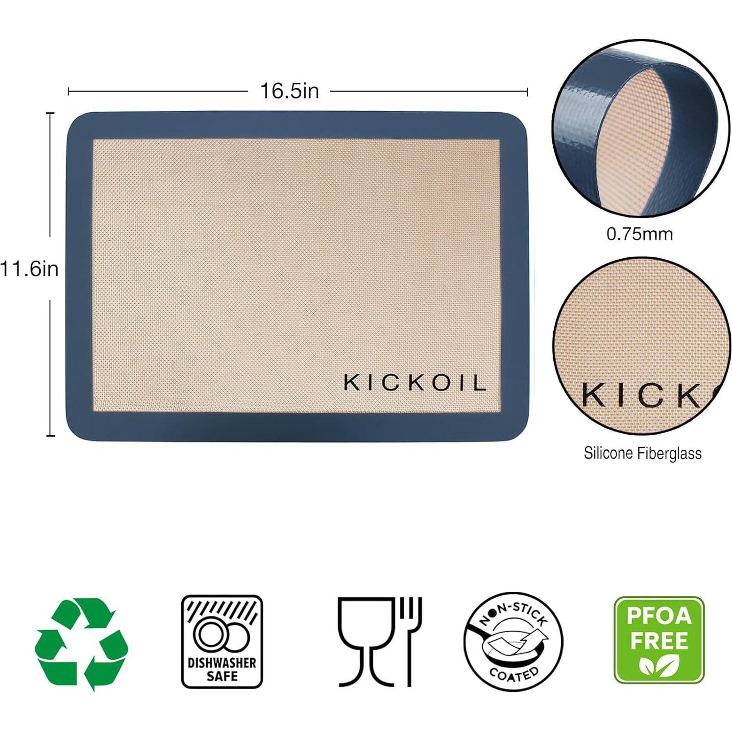 Alfombrillas de Silicona KICKOIL 2 Pzas 42x30 cm Antiadherentes