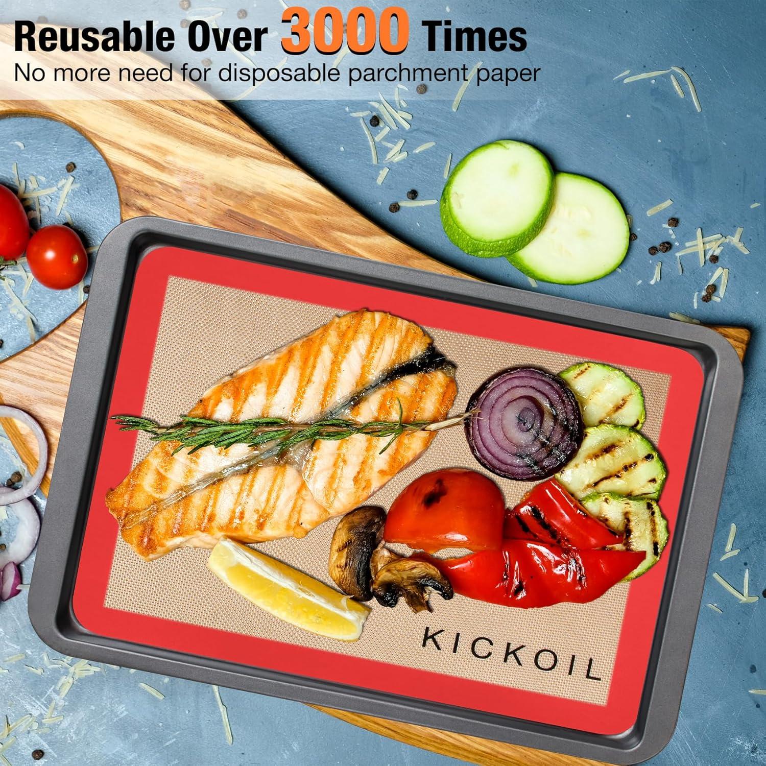 Alfombrillas de Silicona KICKOIL 2 Pzas 42x30 cm Antiadherentes