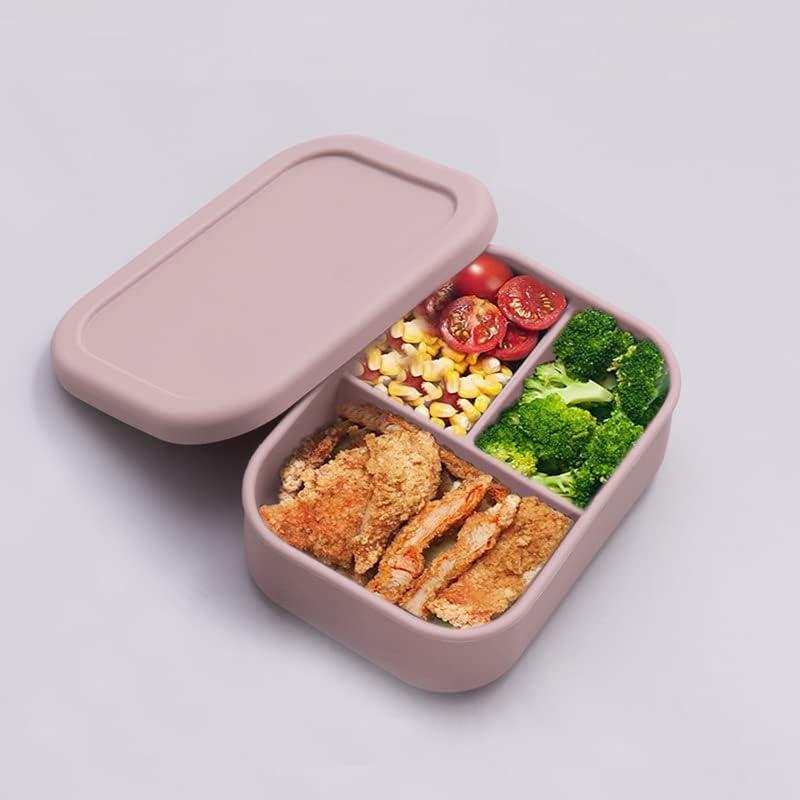 Caja Bento de Silicona Ytnjzl con 3 Compartimentos Verde