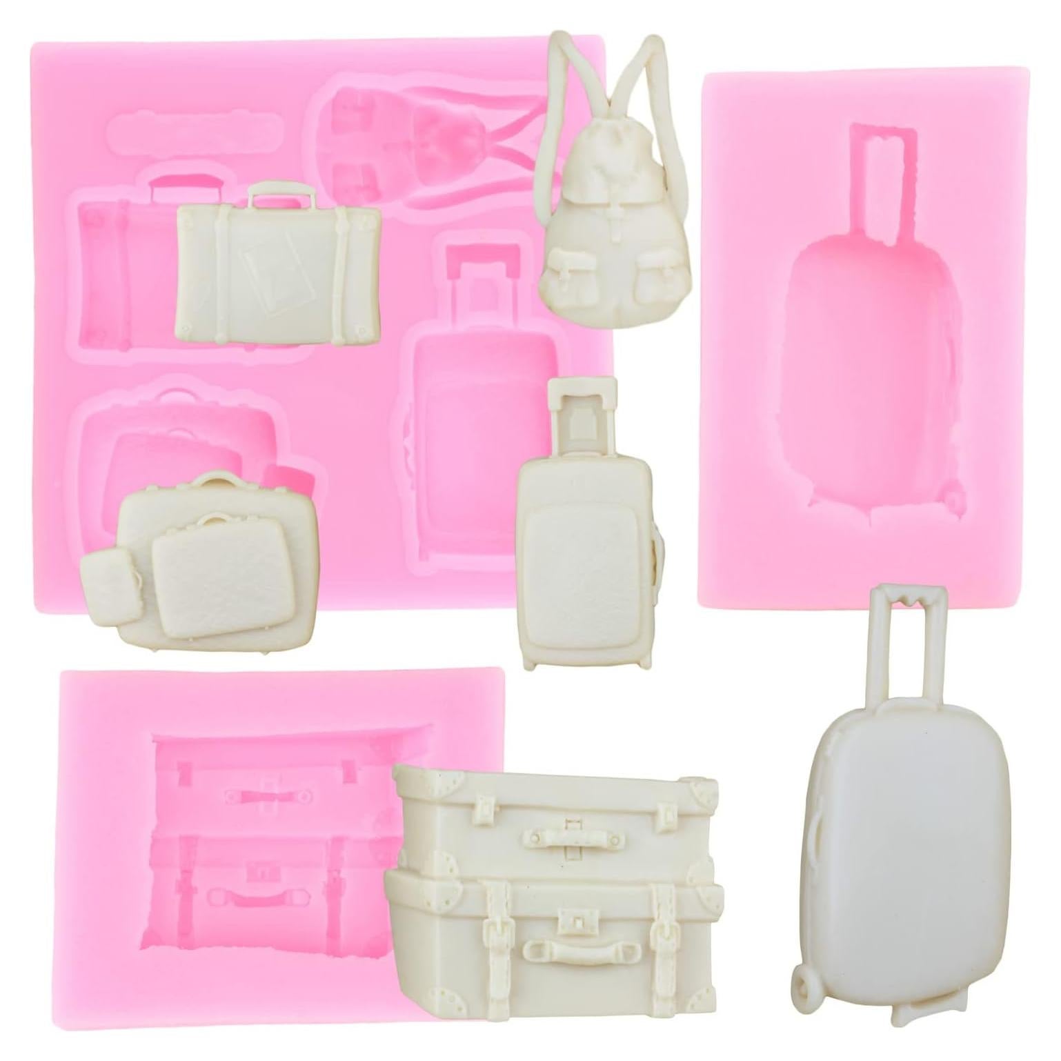 Molde de Silicona para Pasteles Mujiang Set de 3 Equipaje