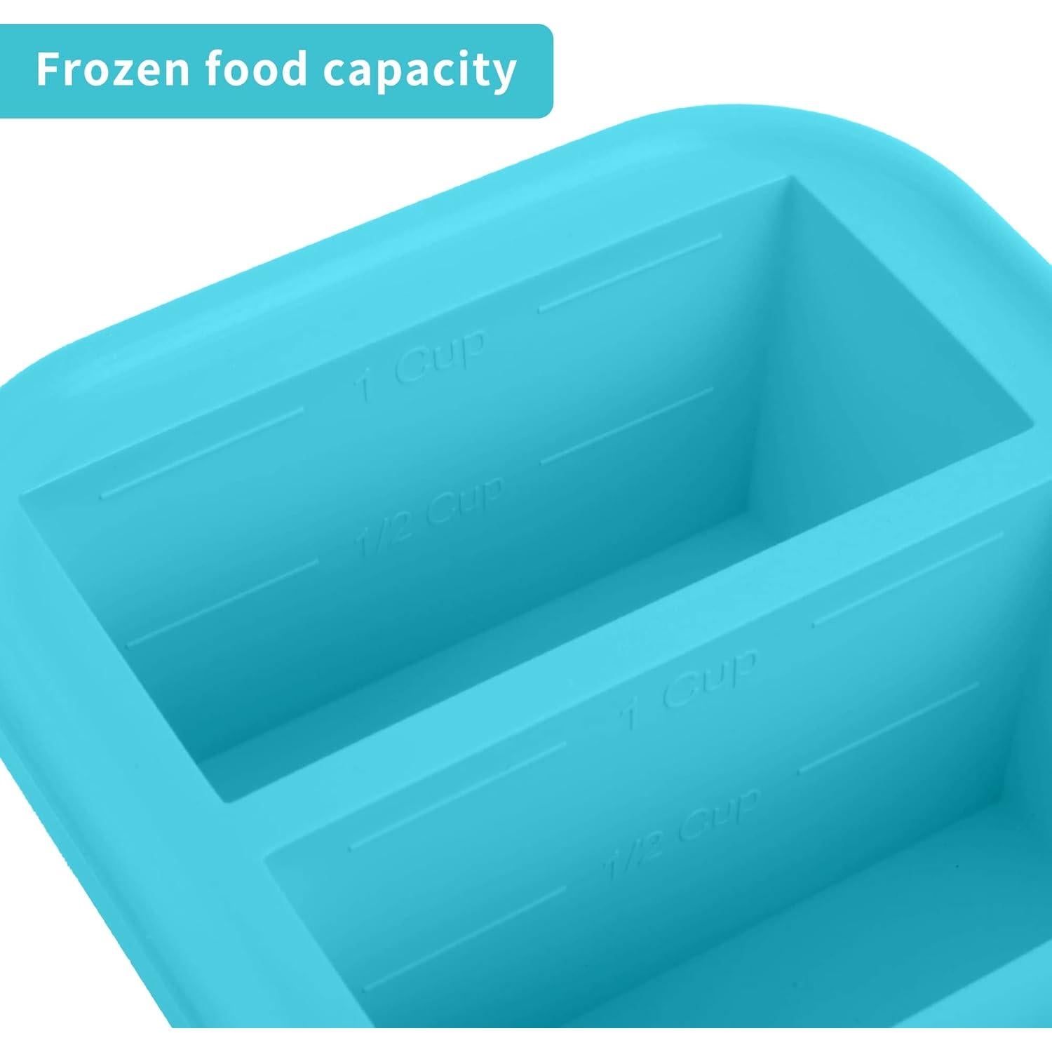 Bandeja de Congelación de Silicona NAKTOW - 4 Contenedores 250ml