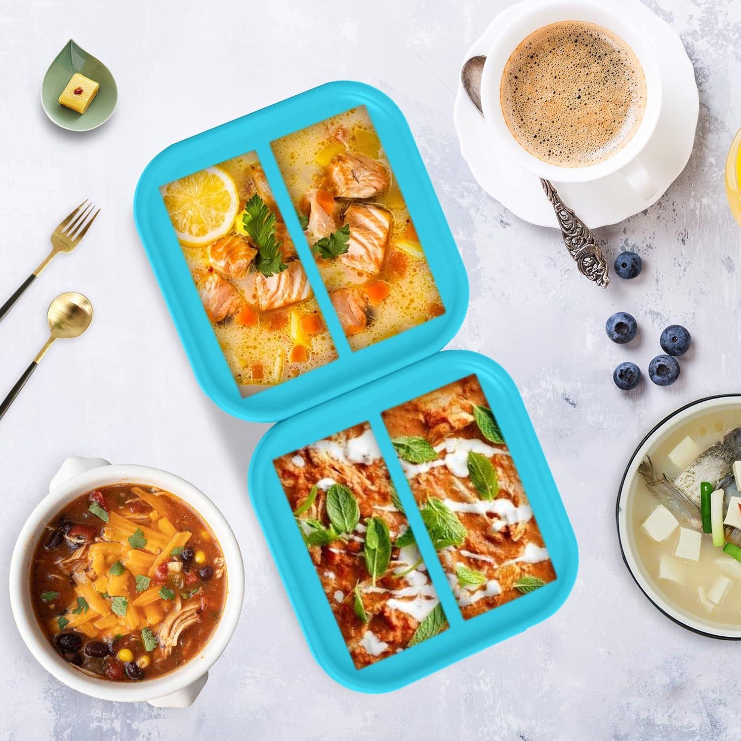 Bandeja de Congelación de Silicona NAKTOW - 4 Contenedores 250ml