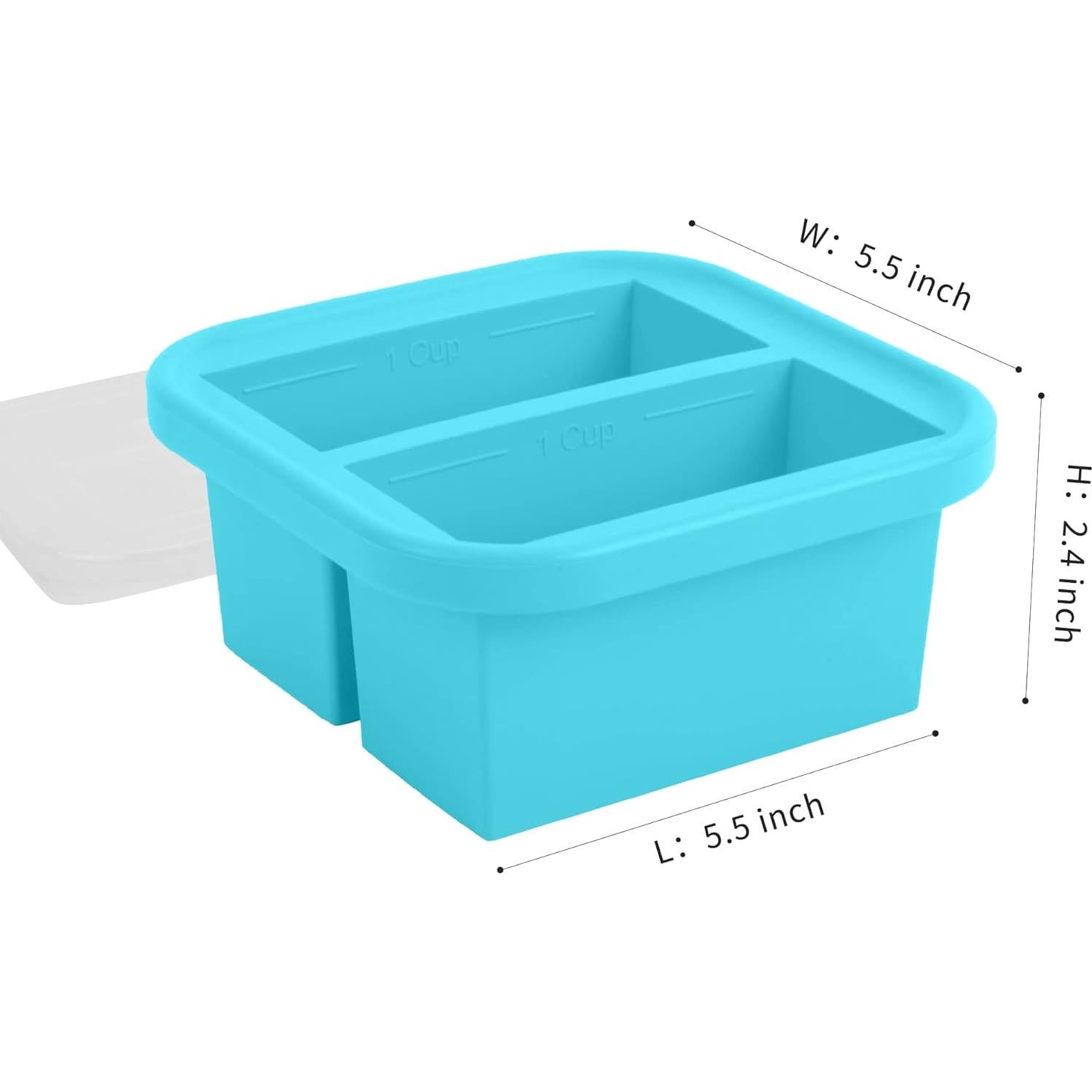 Bandeja de Congelación de Silicona NAKTOW - 4 Contenedores 250ml