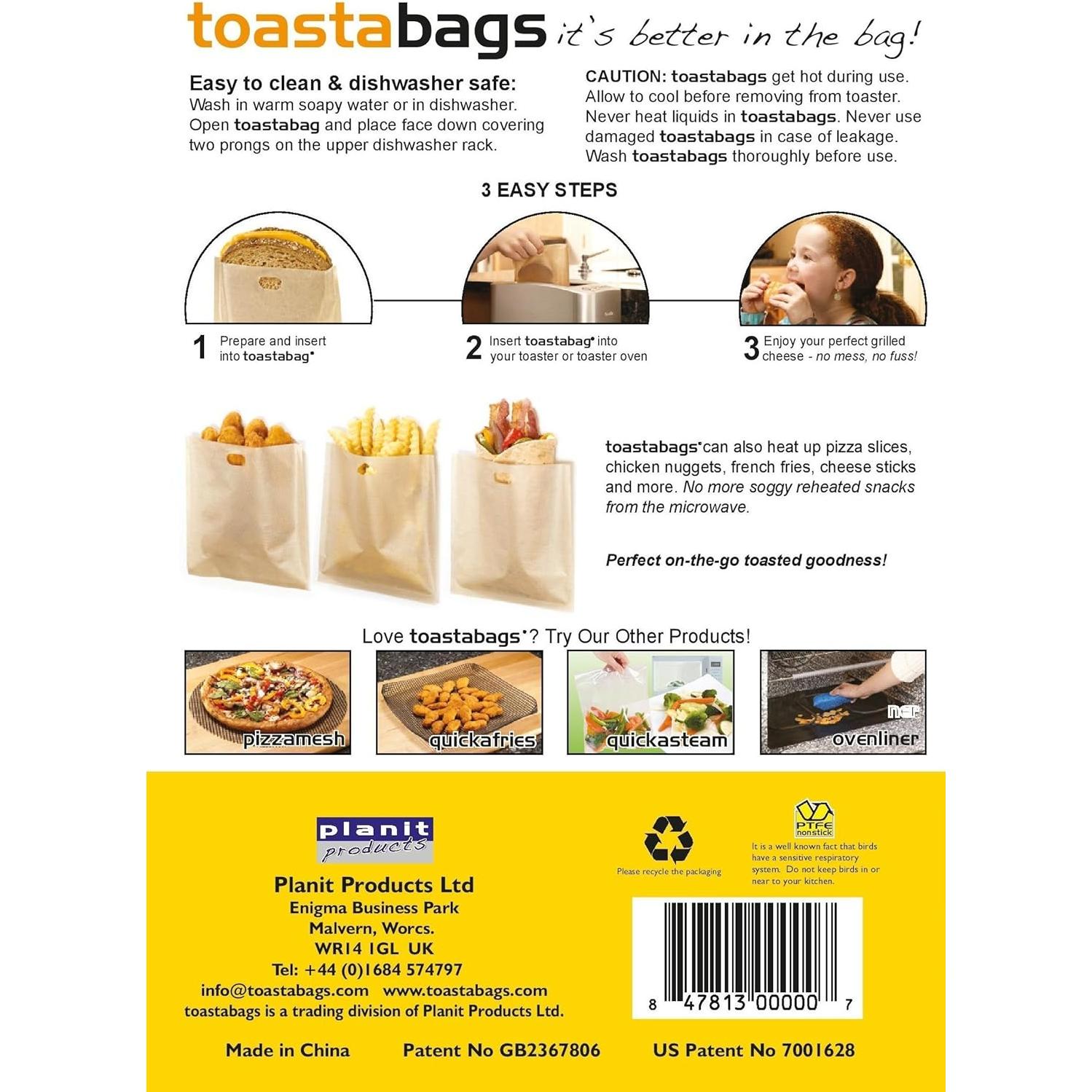 Toastabags 2 Unidades - Bolsas para Tostadora Reutilizables