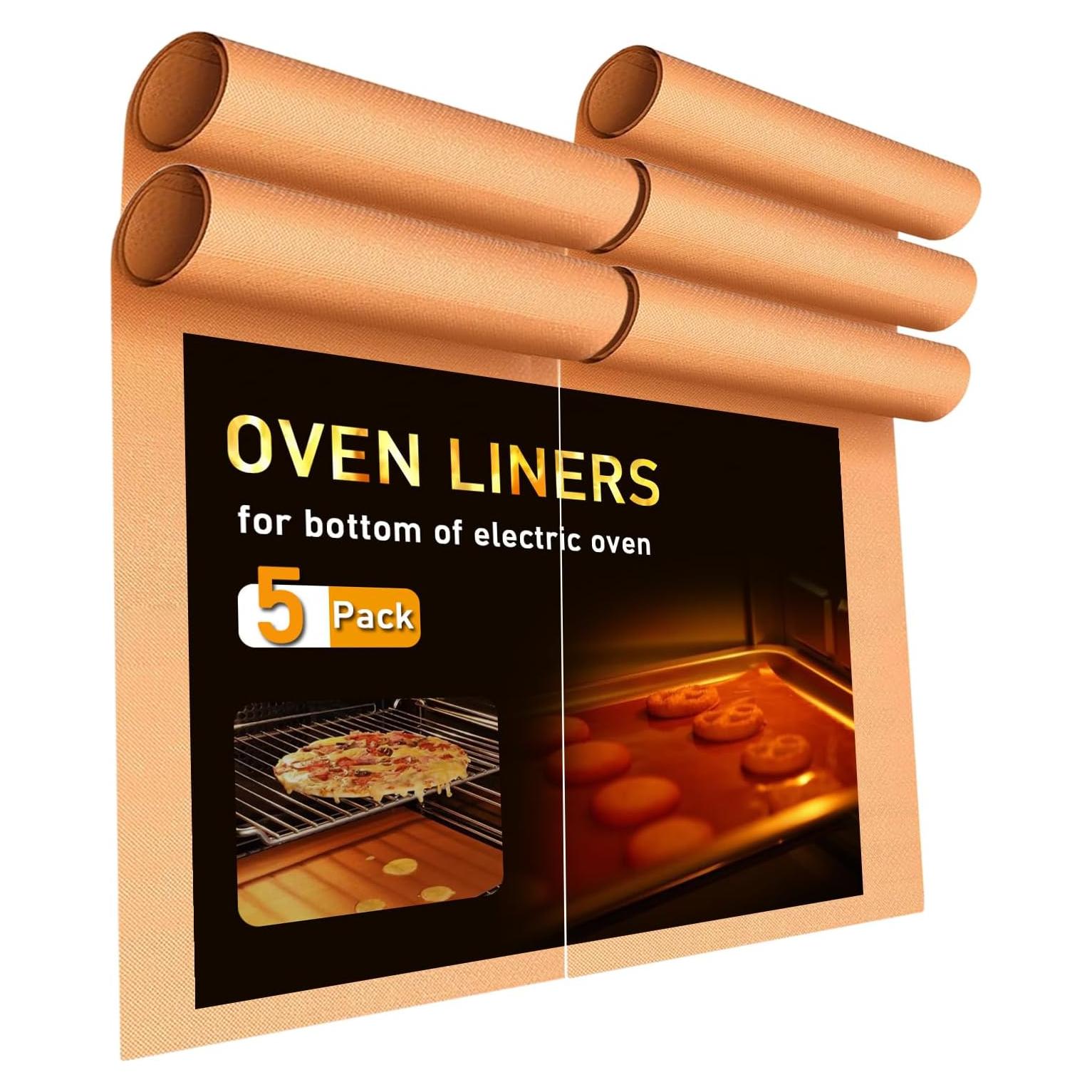 Forros de Horno YTFGGY 5 Piezas 40x50 cm Antiadhesivos