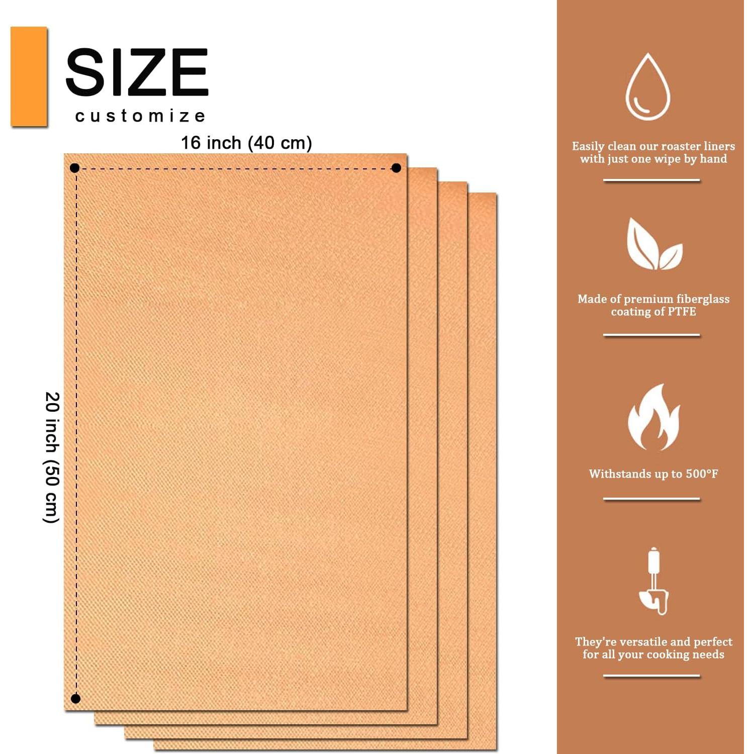 Forros de Horno YTFGGY 5 Piezas 40x50 cm Antiadhesivos