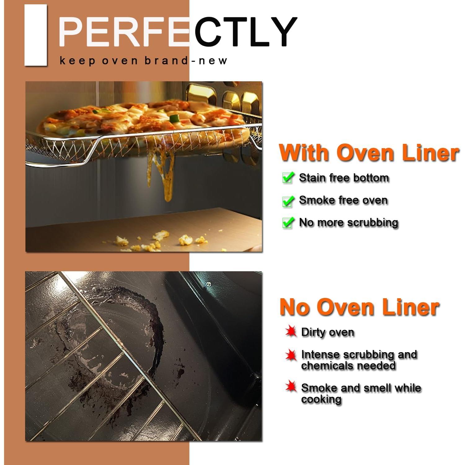 Forros de Horno YTFGGY 5 Piezas 40x50 cm Antiadhesivos