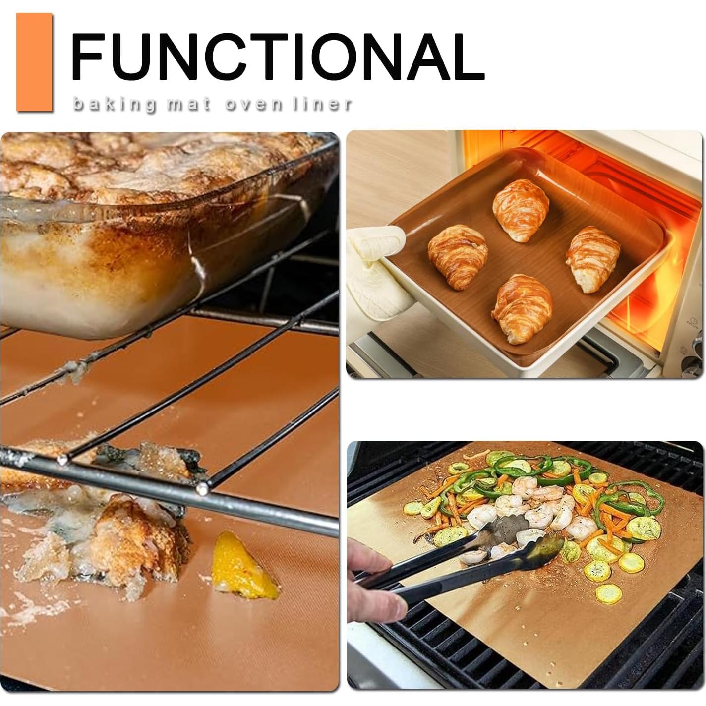 Forros de Horno YTFGGY 5 Piezas 40x50 cm Antiadhesivos