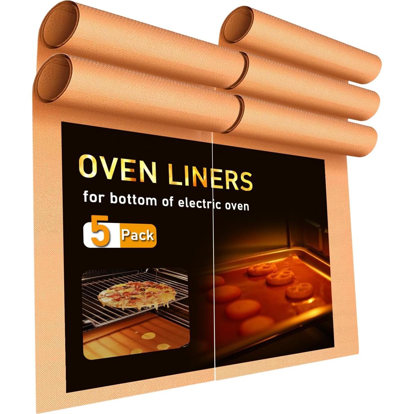 Forros de Horno YTFGGY 5 Piezas 40x50 cm Antiadhesivos