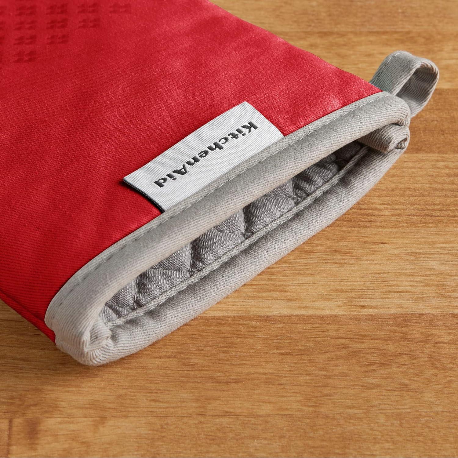 Juego de Manoplas de Horno KitchenAid Asteroid 2 Piezas 18x32cm Rojo