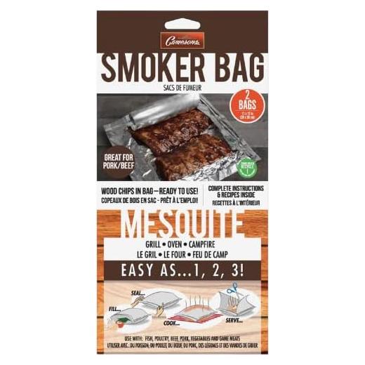 Bolsas para Ahumar Mesquite Camerons - 2 Paquete 28x30 cm