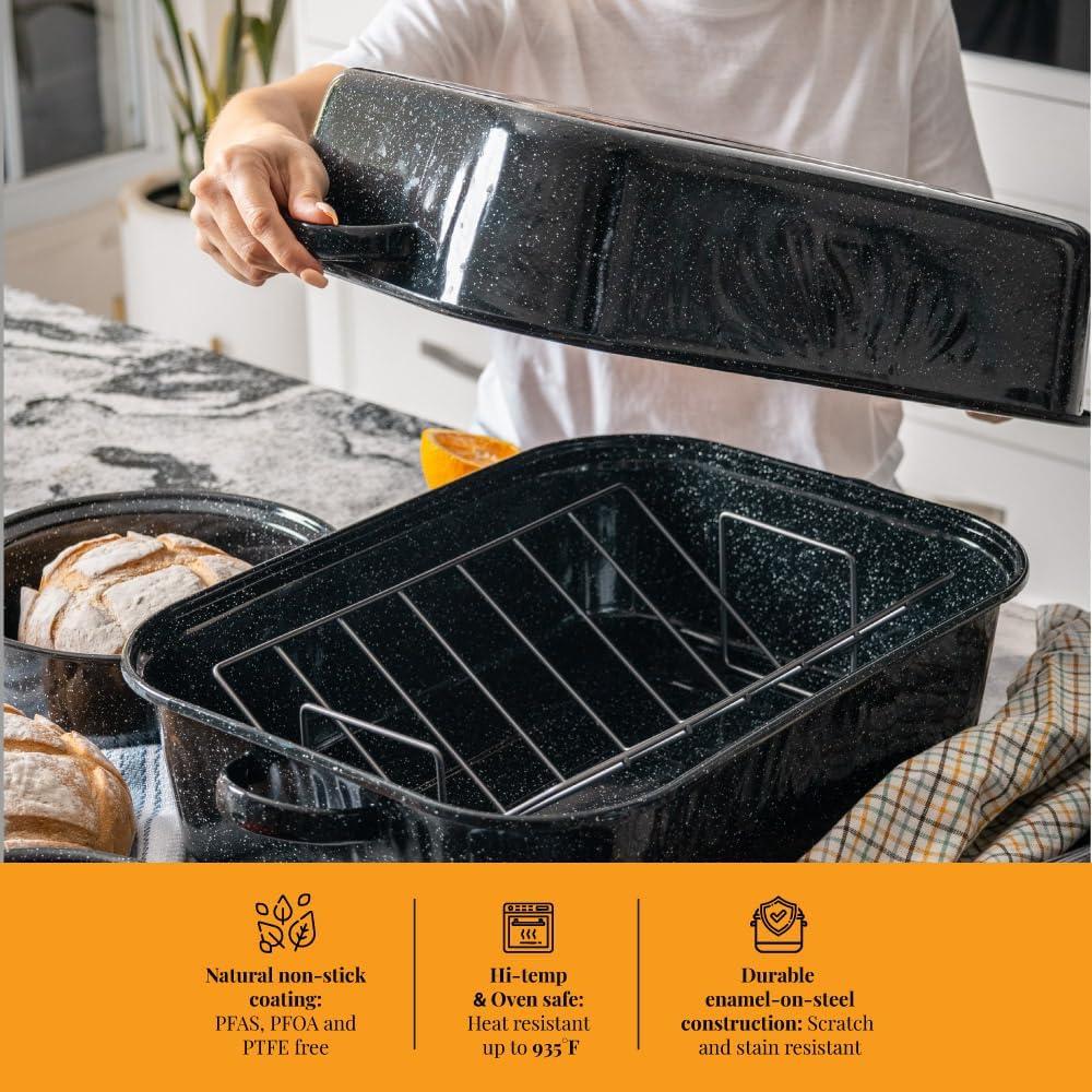 Juego de Asadores Rectangulares Granite Ware 10 Piezas 11.34 kg