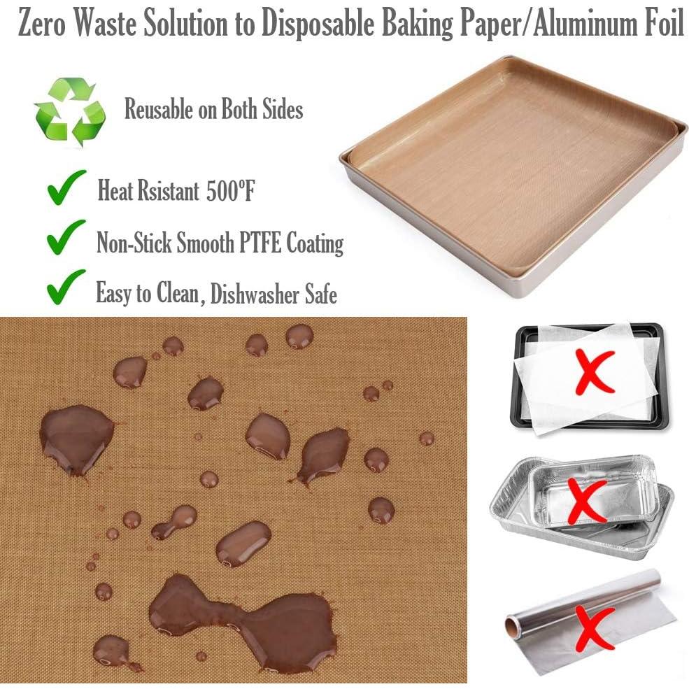 Hoja de Teflon FoRapid 40x60cm Antiadherente 3 Piezas