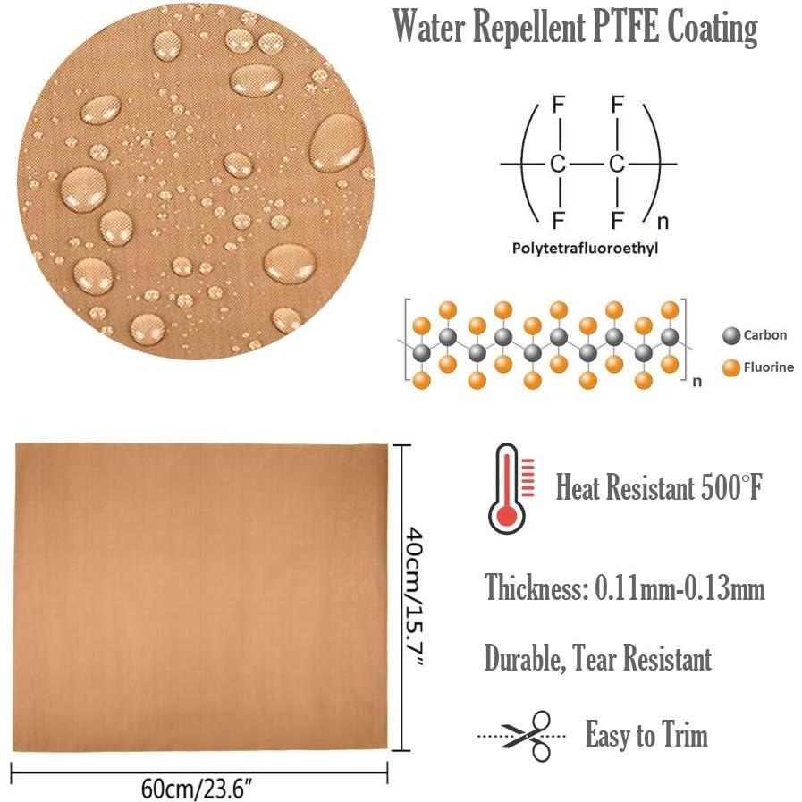 Hoja de Teflon FoRapid 40x60cm Antiadherente 3 Piezas
