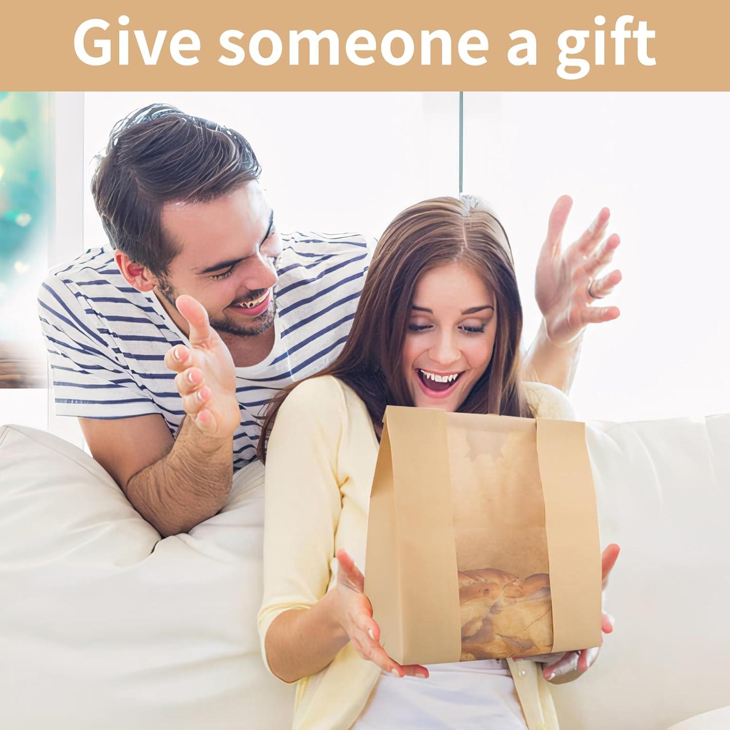 30 Bolsas de Pan Casero YMTLJHDSY con Ventana 34.8x20.8 cm