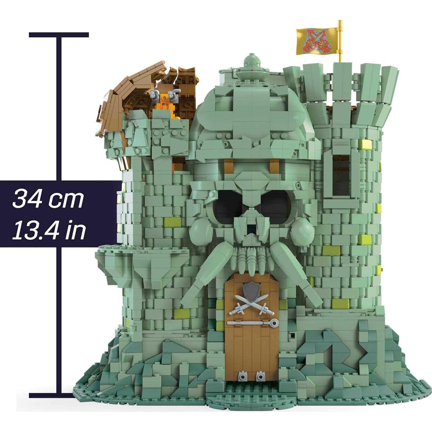 MEGA Masters of The Universe Building Set, Castle Grayskull with 3508 Pieces, 6 Poseable Micro Action Figures, 13+ Inches Tall, for Adult Collectors