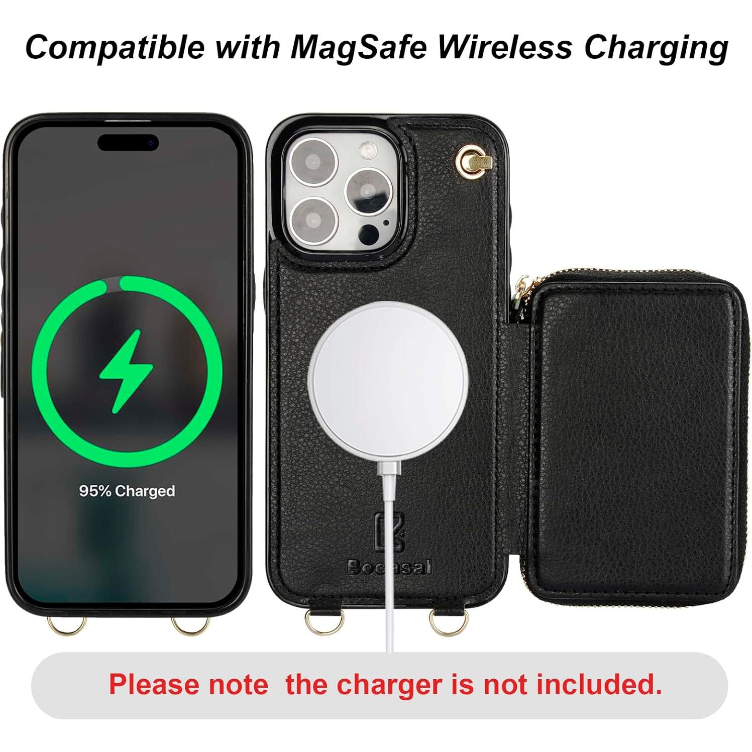 Funda Bandolera Bocasal para iPhone 16 Pro Max con RFID