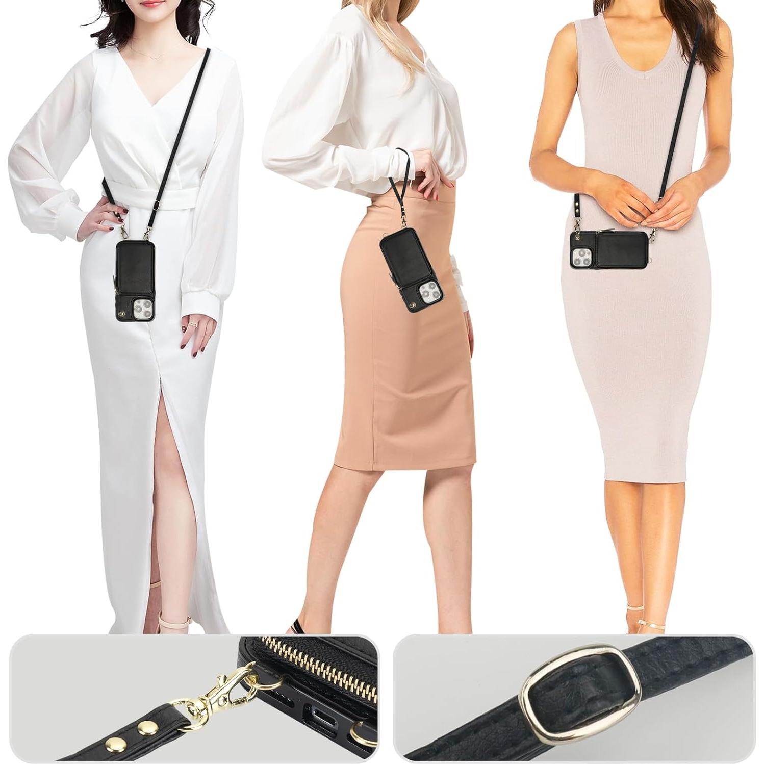 Funda Bandolera Bocasal para iPhone 16 Pro Max con RFID