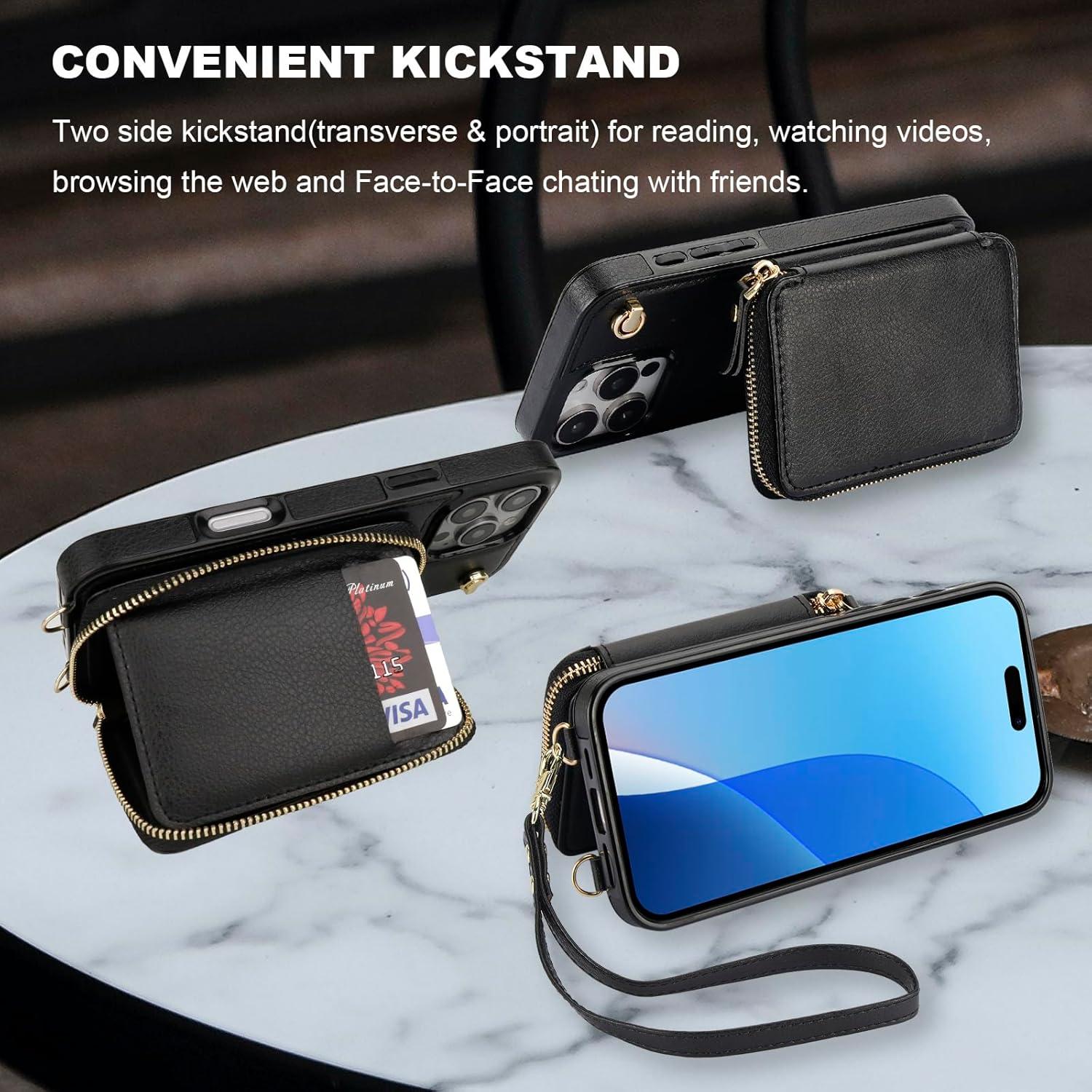 Funda Bandolera Bocasal para iPhone 16 Pro Max con RFID