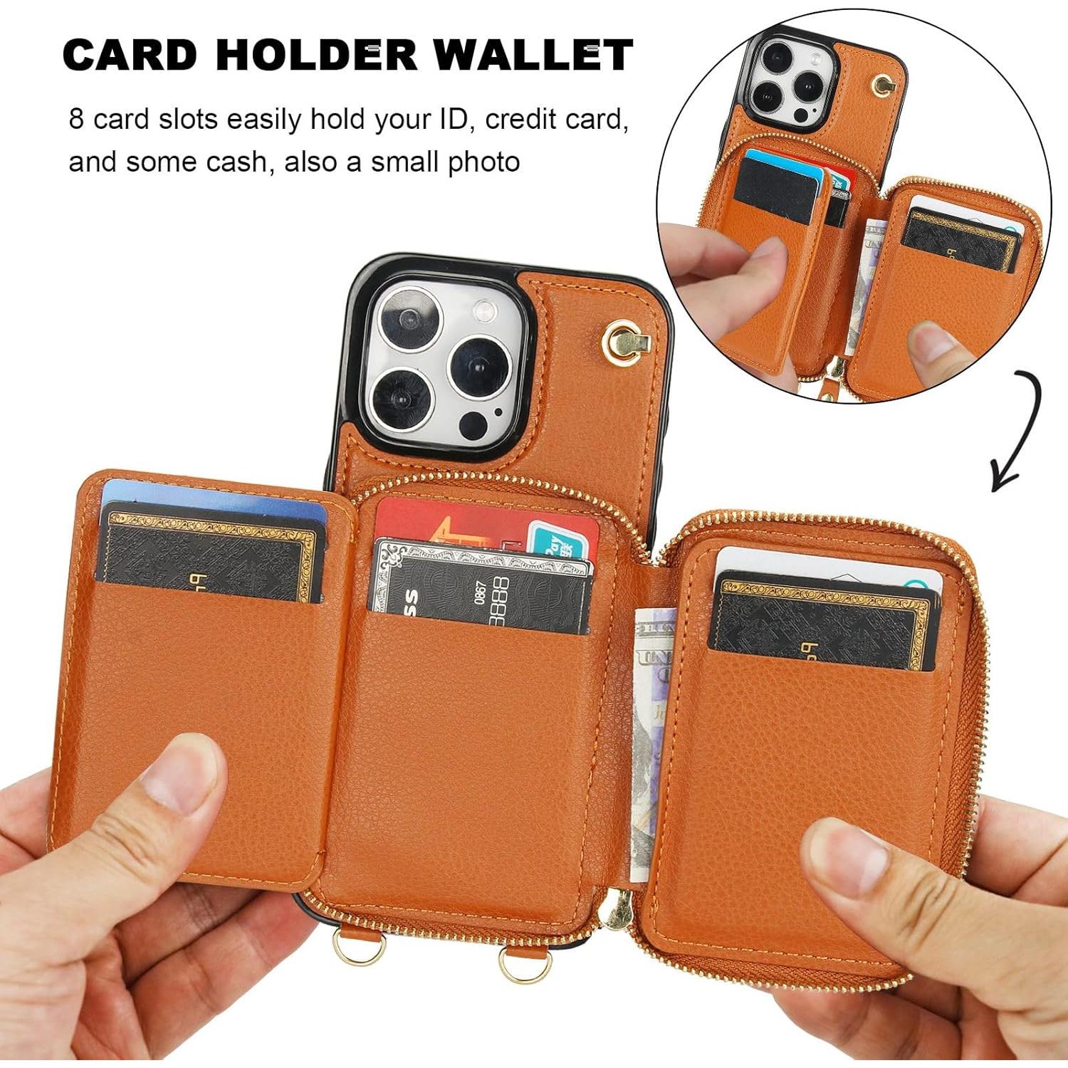 Funda Billetera Bocasal para iPhone 16 Pro Max Marrón