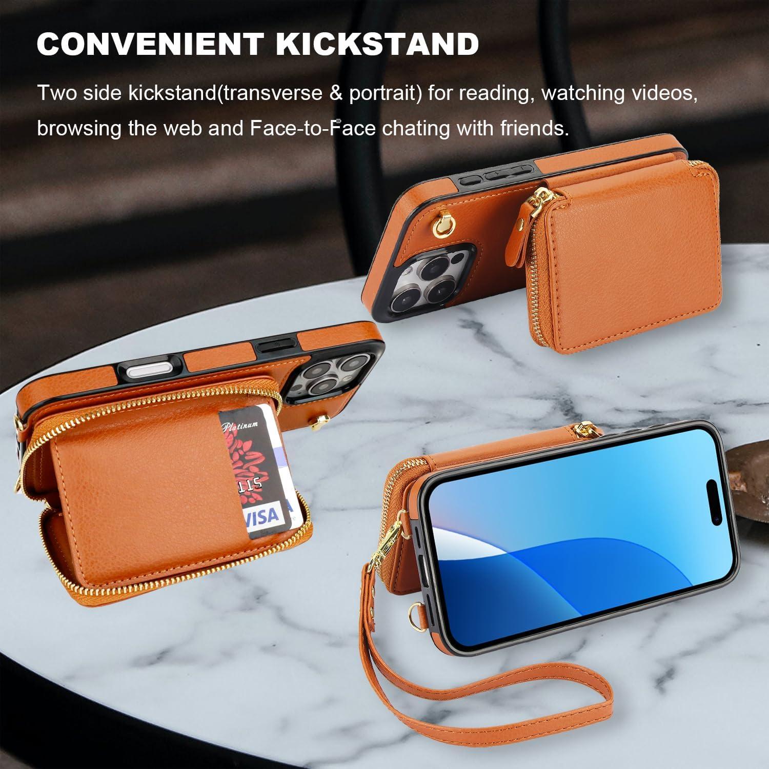 Funda Billetera Bocasal para iPhone 16 Pro Max Marrón