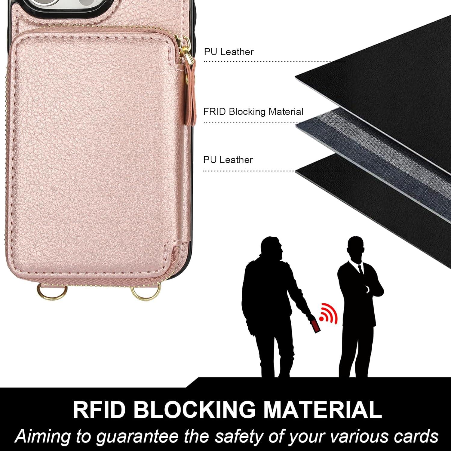 Funda Cartera Bocasal para iPhone 16 Pro Max Oro Rosa