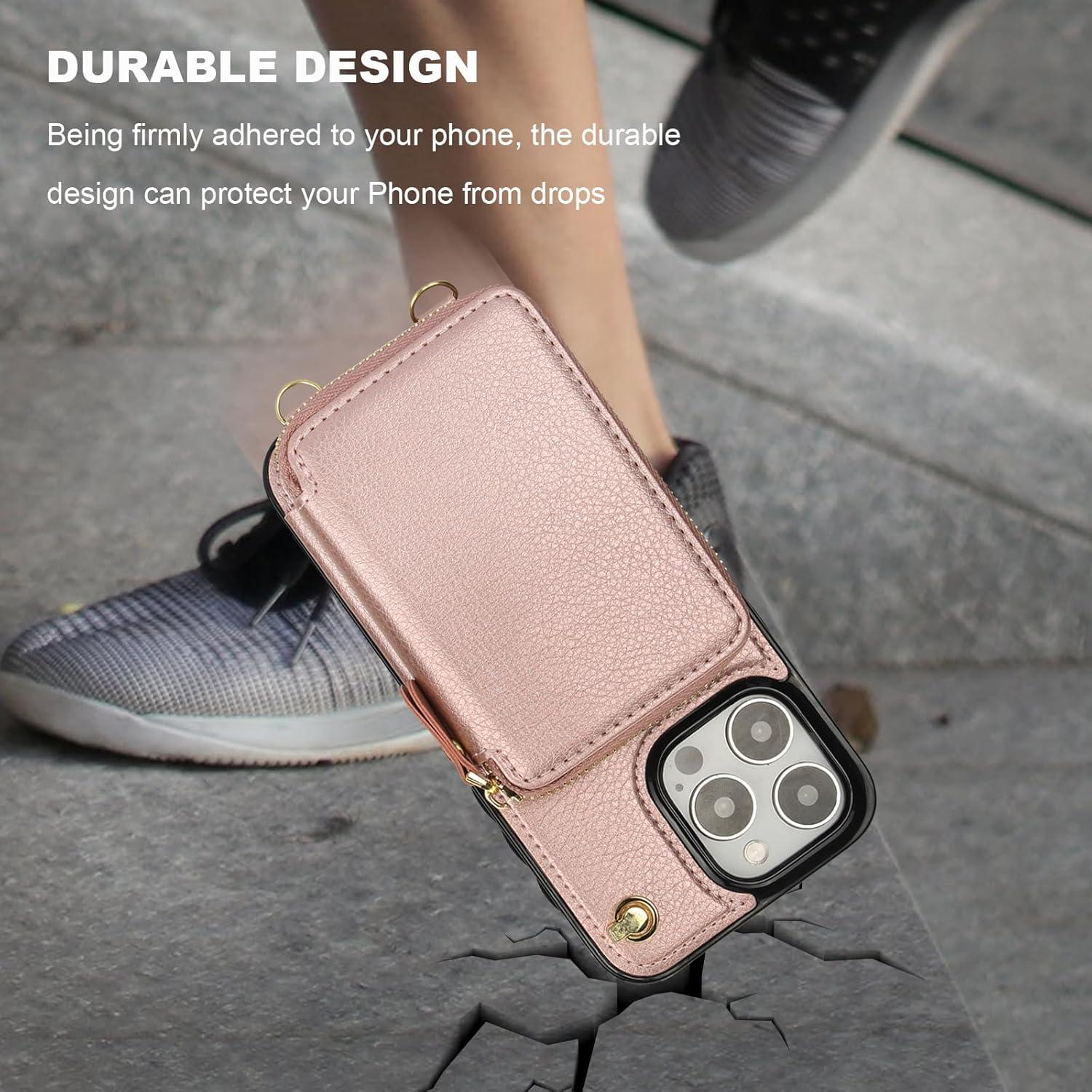 Funda Cartera Bocasal para iPhone 16 Pro Max Oro Rosa