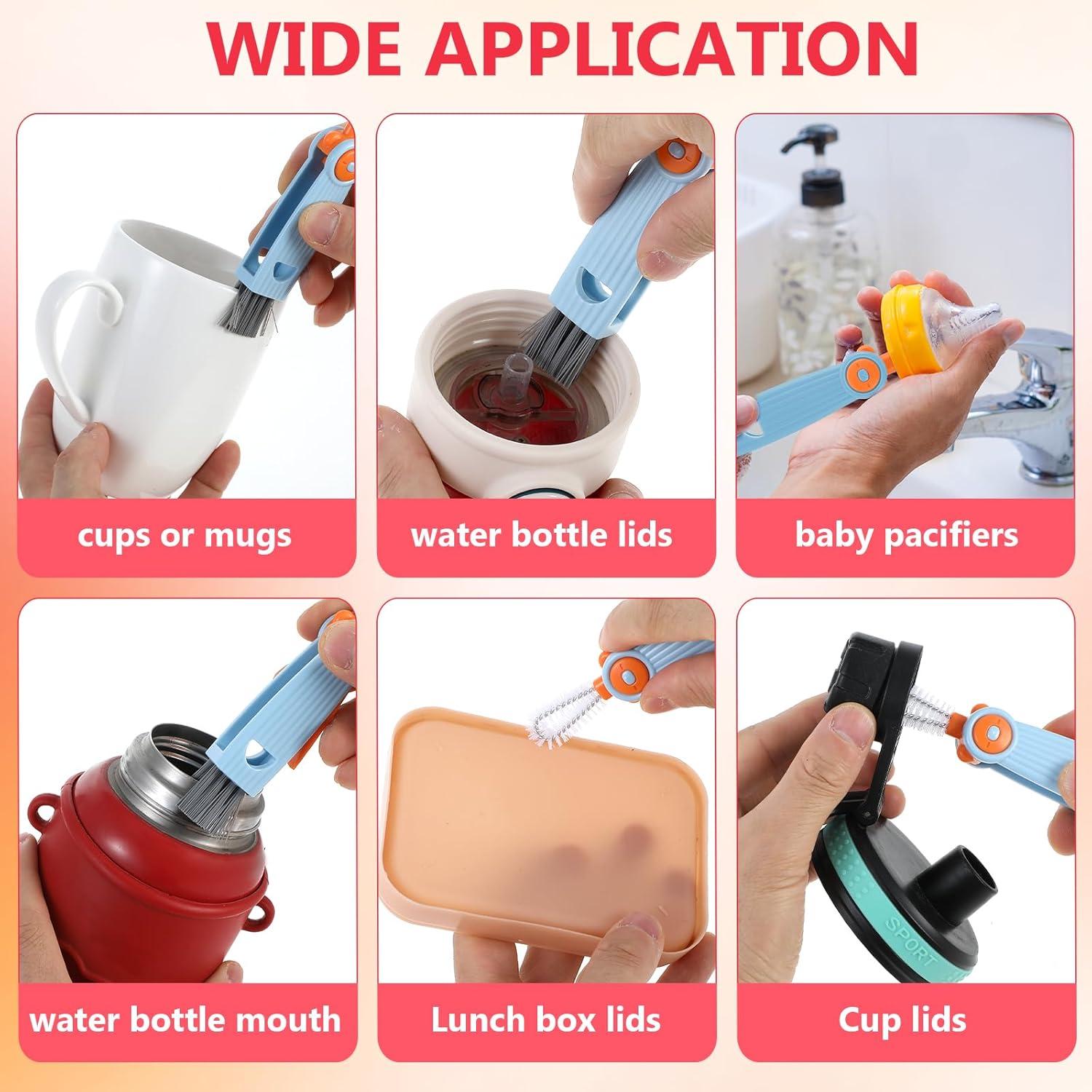 Ouligay Kit de 6 Cepillos Limpiadores de Pajitas 17cm