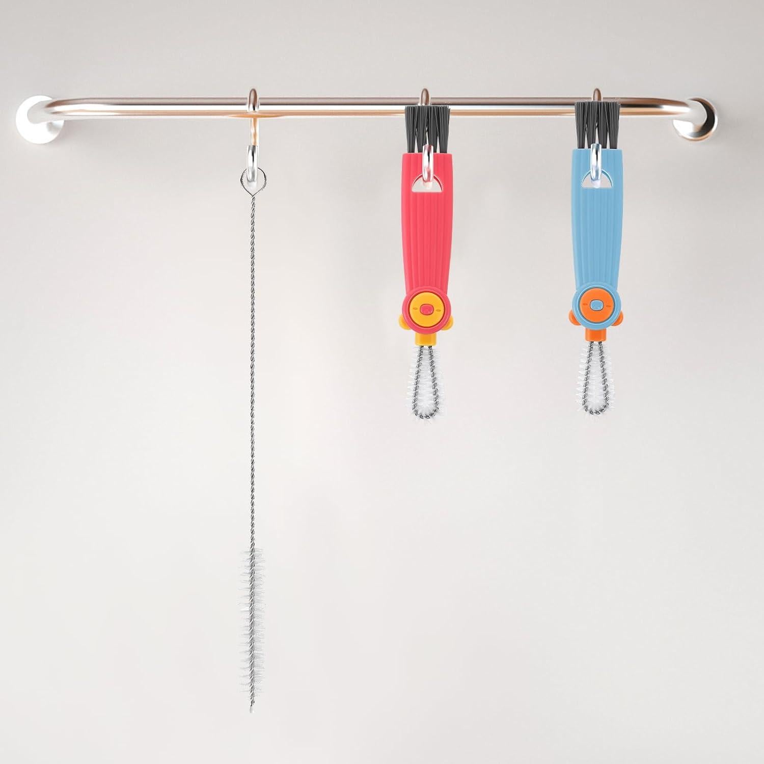 Ouligay Kit de 6 Cepillos Limpiadores de Pajitas 17cm