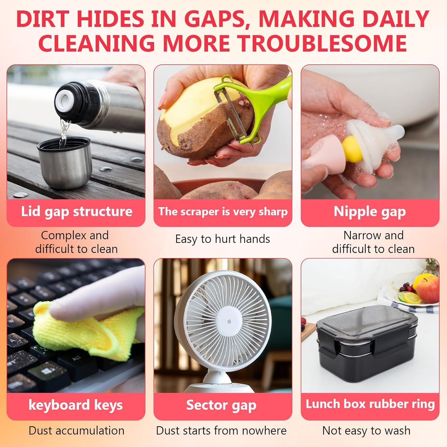 Ouligay Kit de 6 Cepillos Limpiadores de Pajitas 17cm