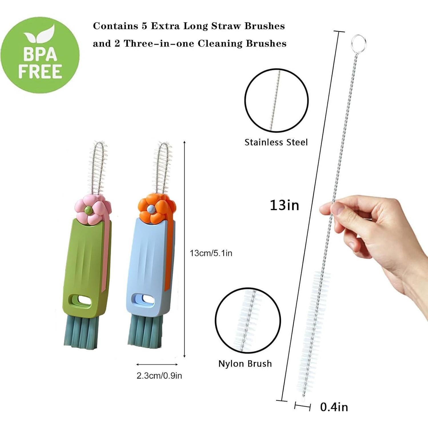 Juego de Cepillos Limpiadores de Popotes 33 cm DWVEB 7 Piezas