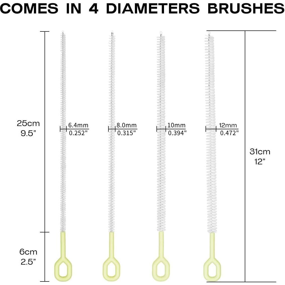 Set de 4 Cepillos Limpiadores para Popotes BRUSH FAMILY 30.48 cm