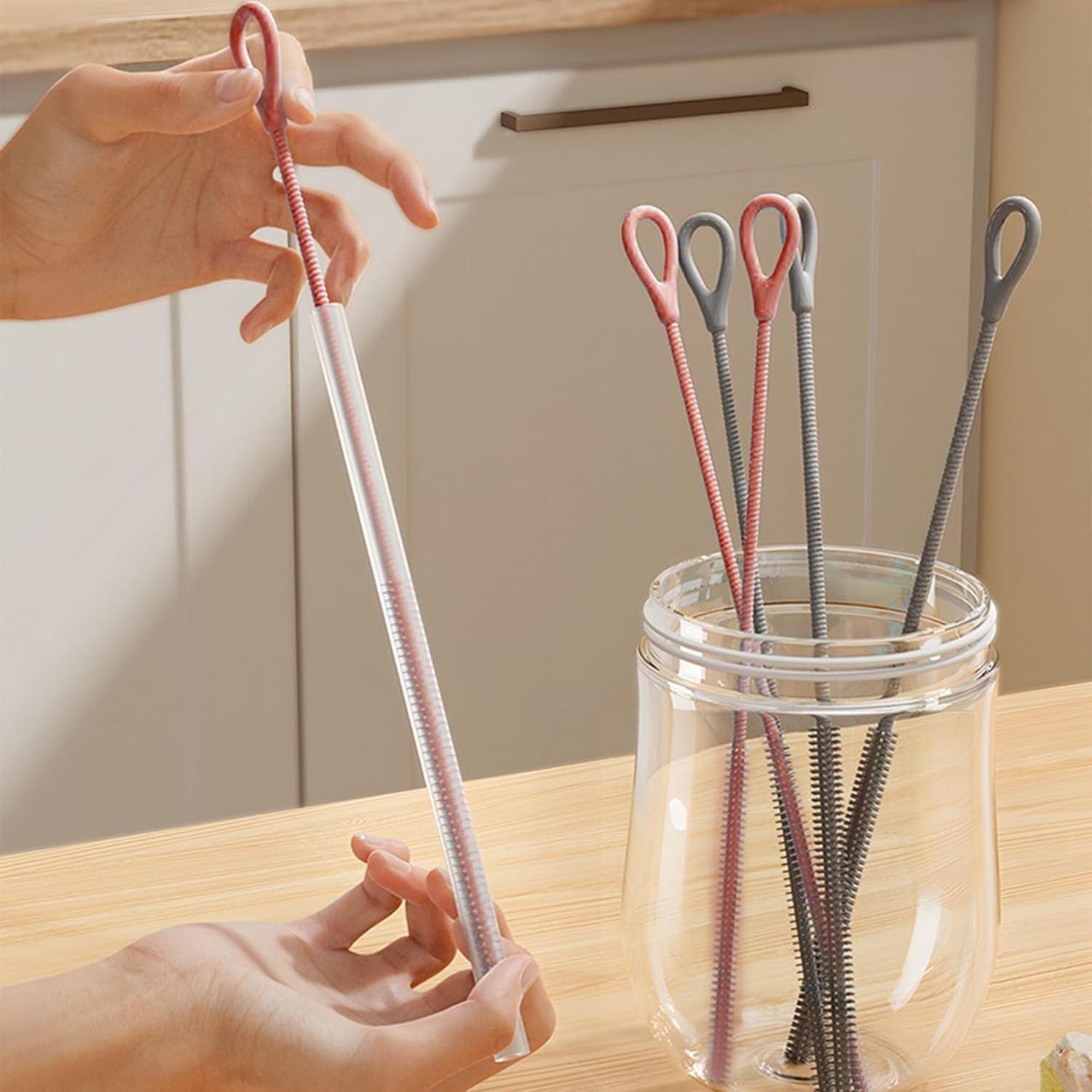 Cepillo Limpiador de Pajitas de Silicona CXLL 63.2 cm Rosa