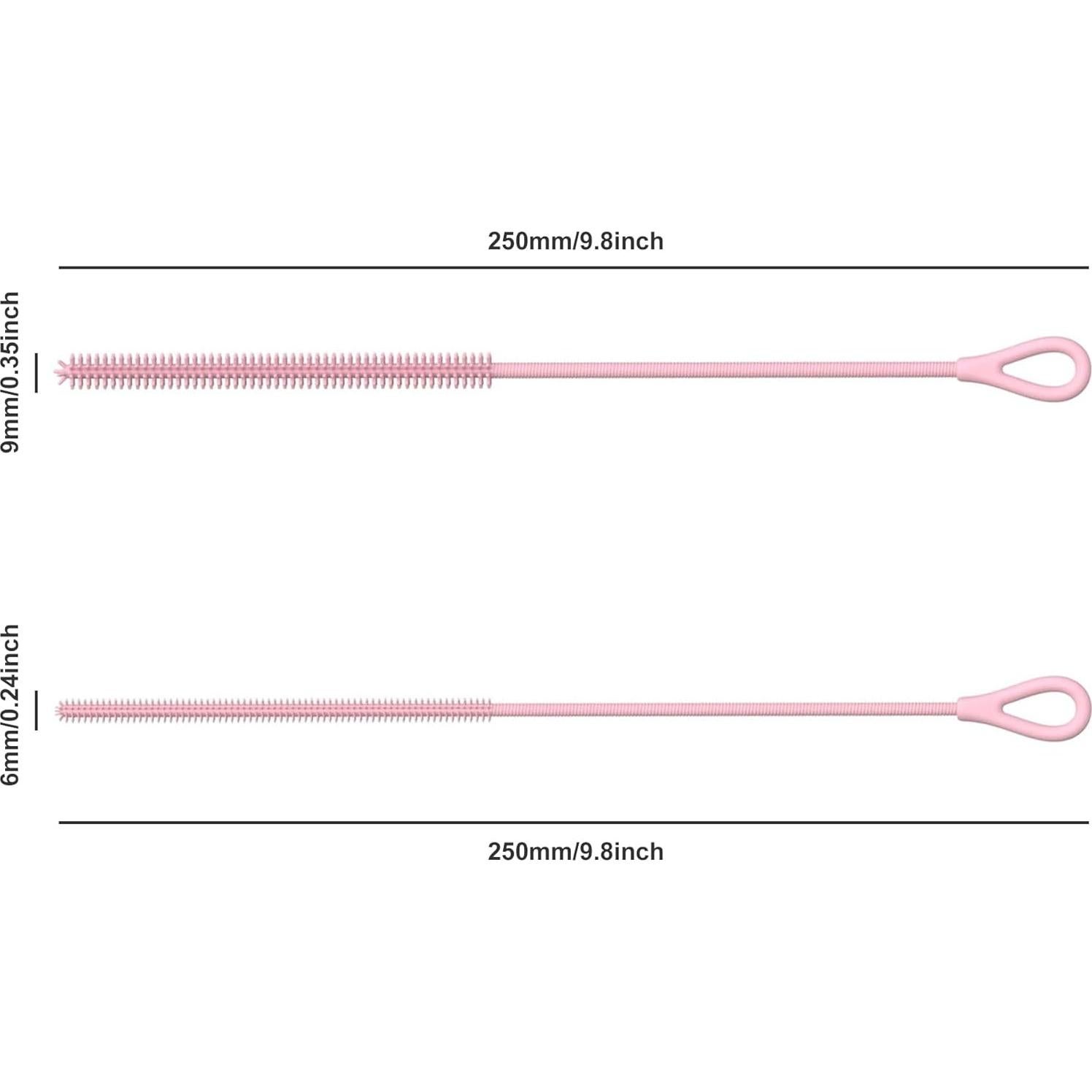 Cepillo Limpiador de Pajitas de Silicona CXLL 63.2 cm Rosa